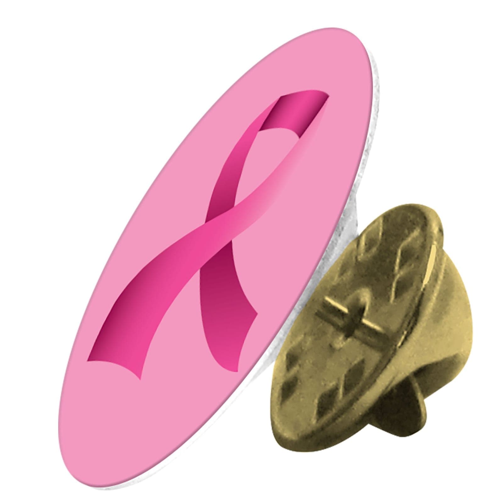 1-Sided Gloss Aluminum Round Lapel Pin with Clasp