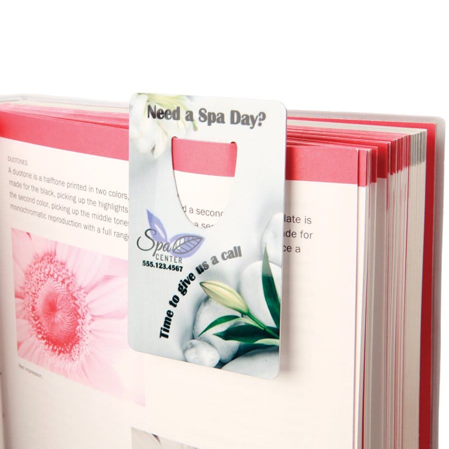 1-Sided Gloss White Aluminum Bookmark
