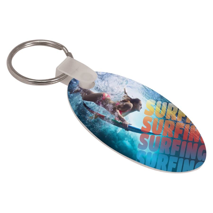 2-Sided Oval Keychain