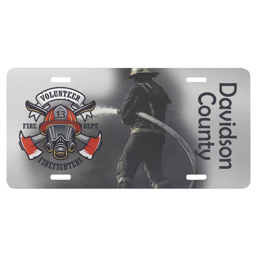 Gloss Silver Aluminum License Plate