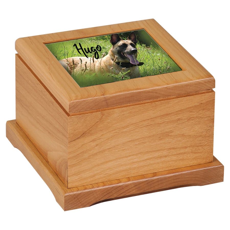 Red Alder Pet Urn-Tile Size 4 1/4"