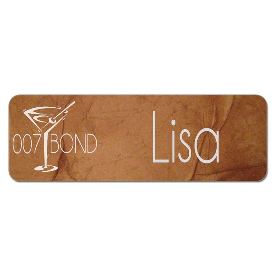 Gloss Aluminum Name Badge