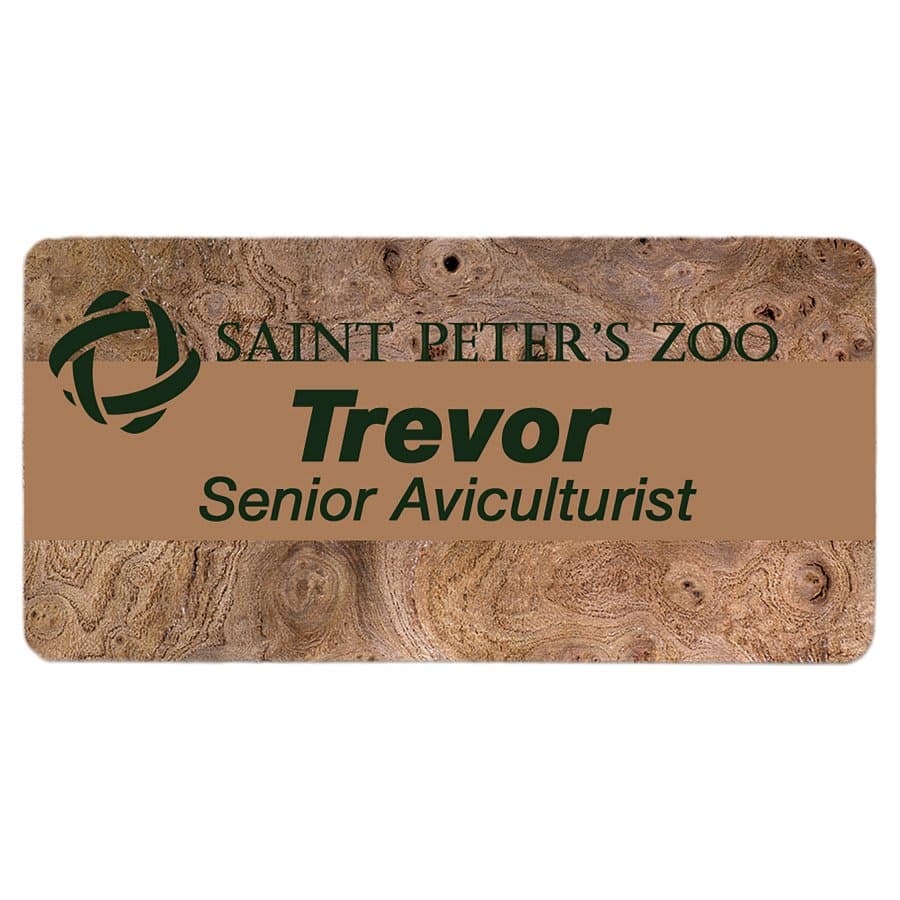 Gloss Aluminum Name Badge