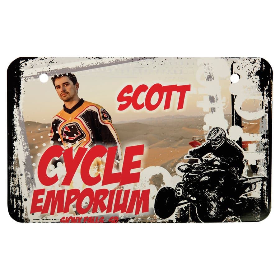 Aluminum ATV License Plate with 2 Holes