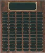 Genuine Walnut Step Edge Perpetual Plaque with 84 Plates