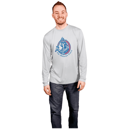 Men's Solar Performance Long Sleeve Shirt-Athletic Gray