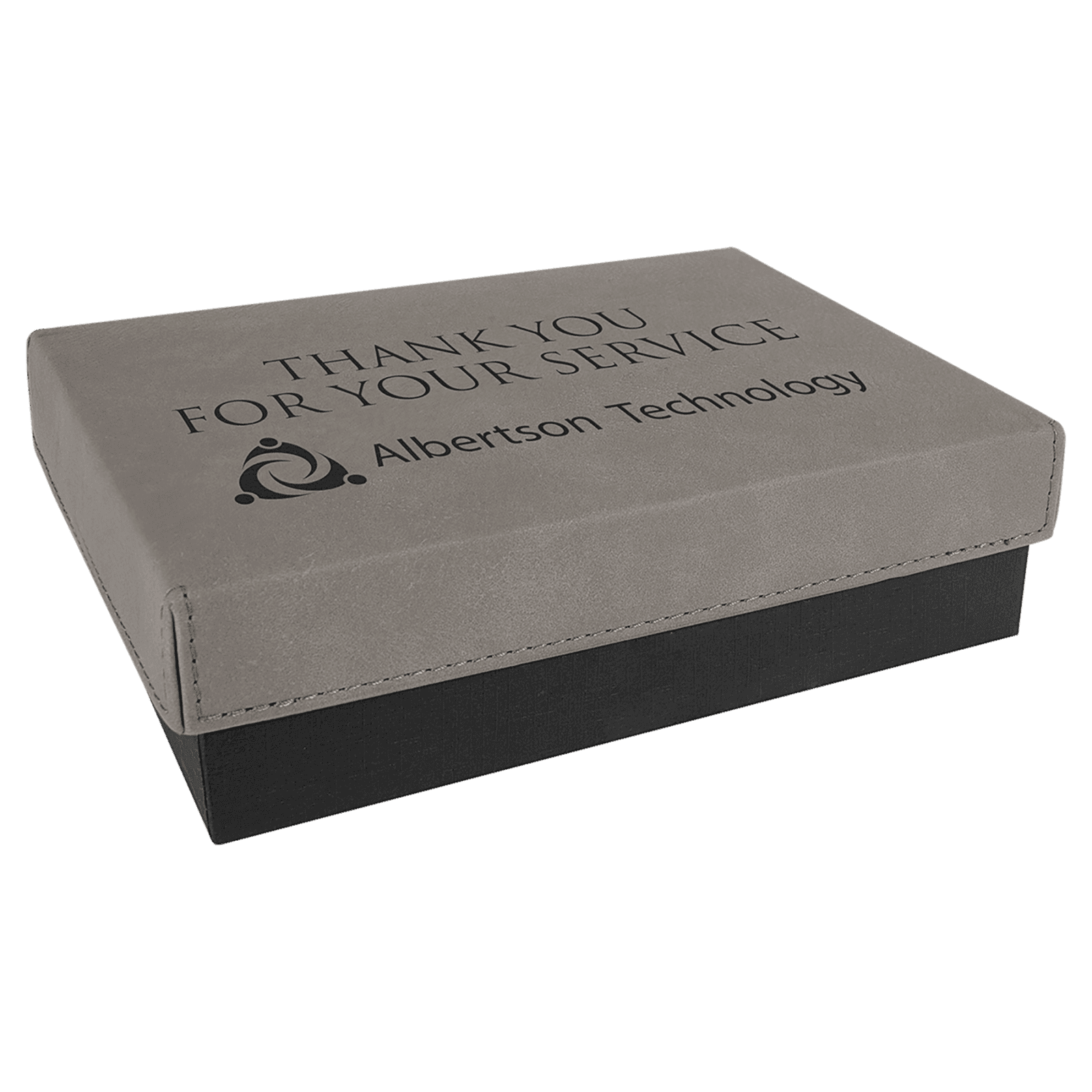 Gray Leatherette Gift Box
