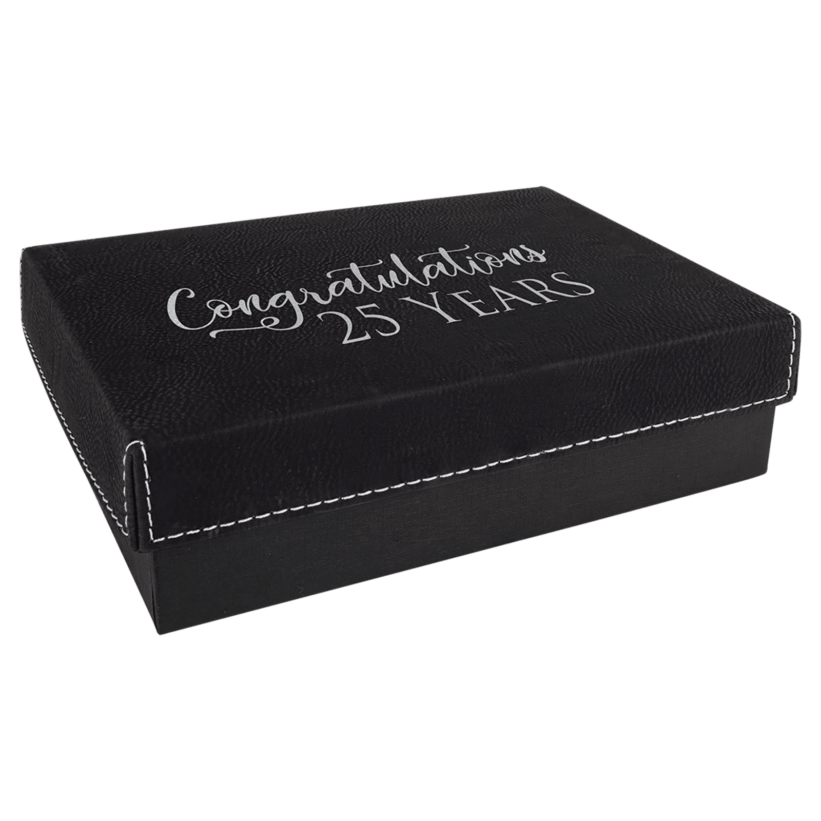 Black/Silver Leatherette Gift Box
