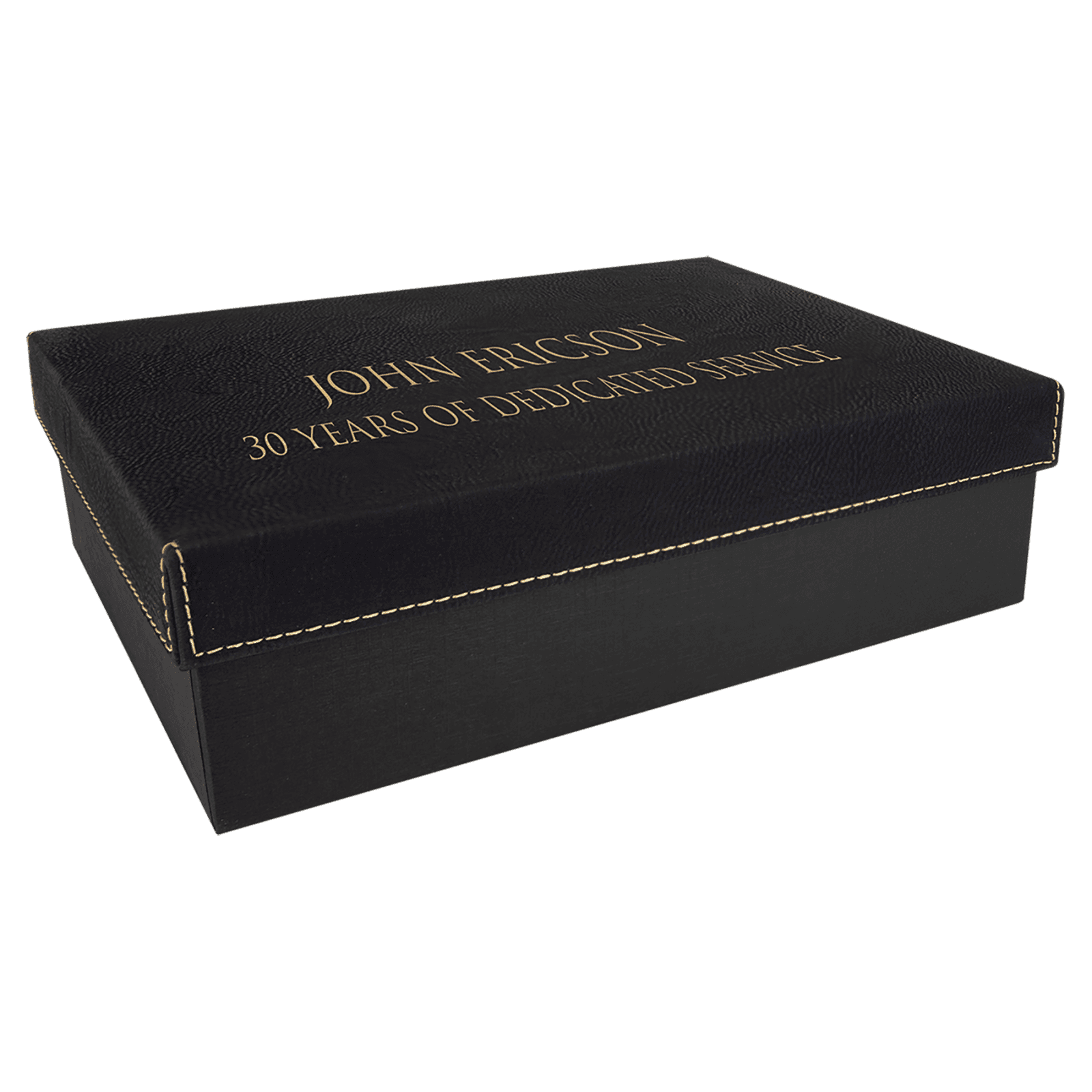 Black/Gold Leatherette Gift Box