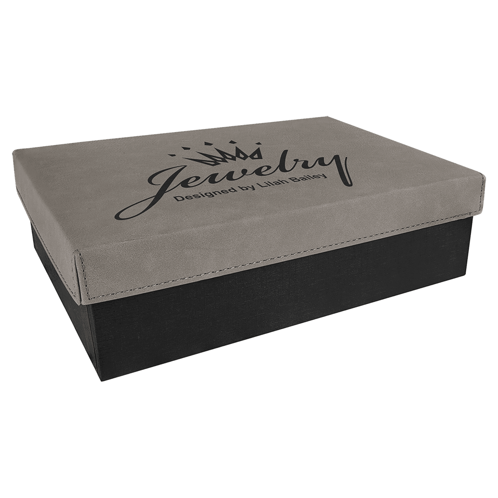 Gray Leatherette Gift Box