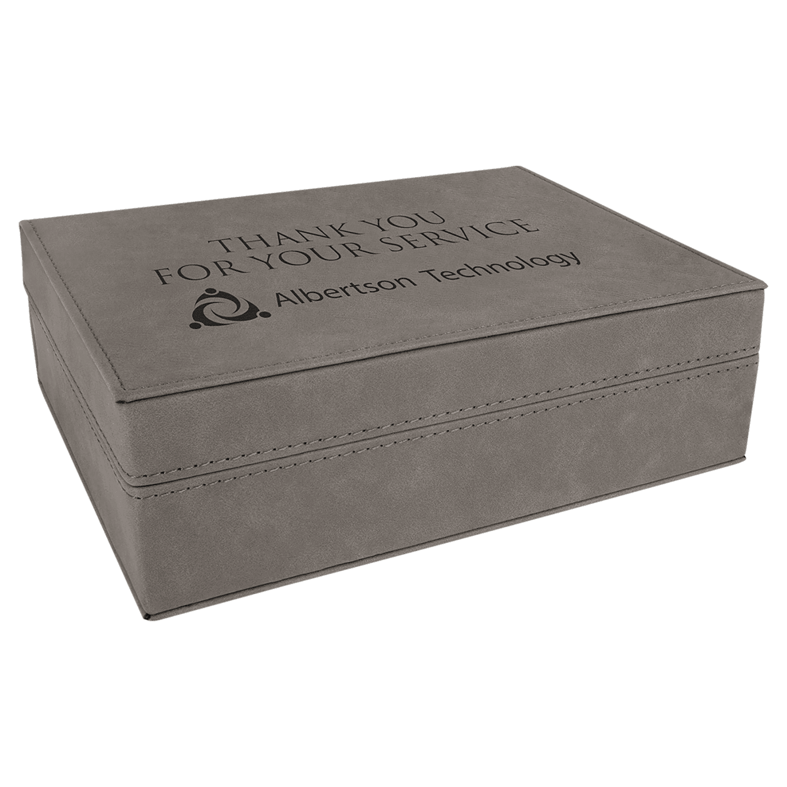 Gray Leatherette Gift Box