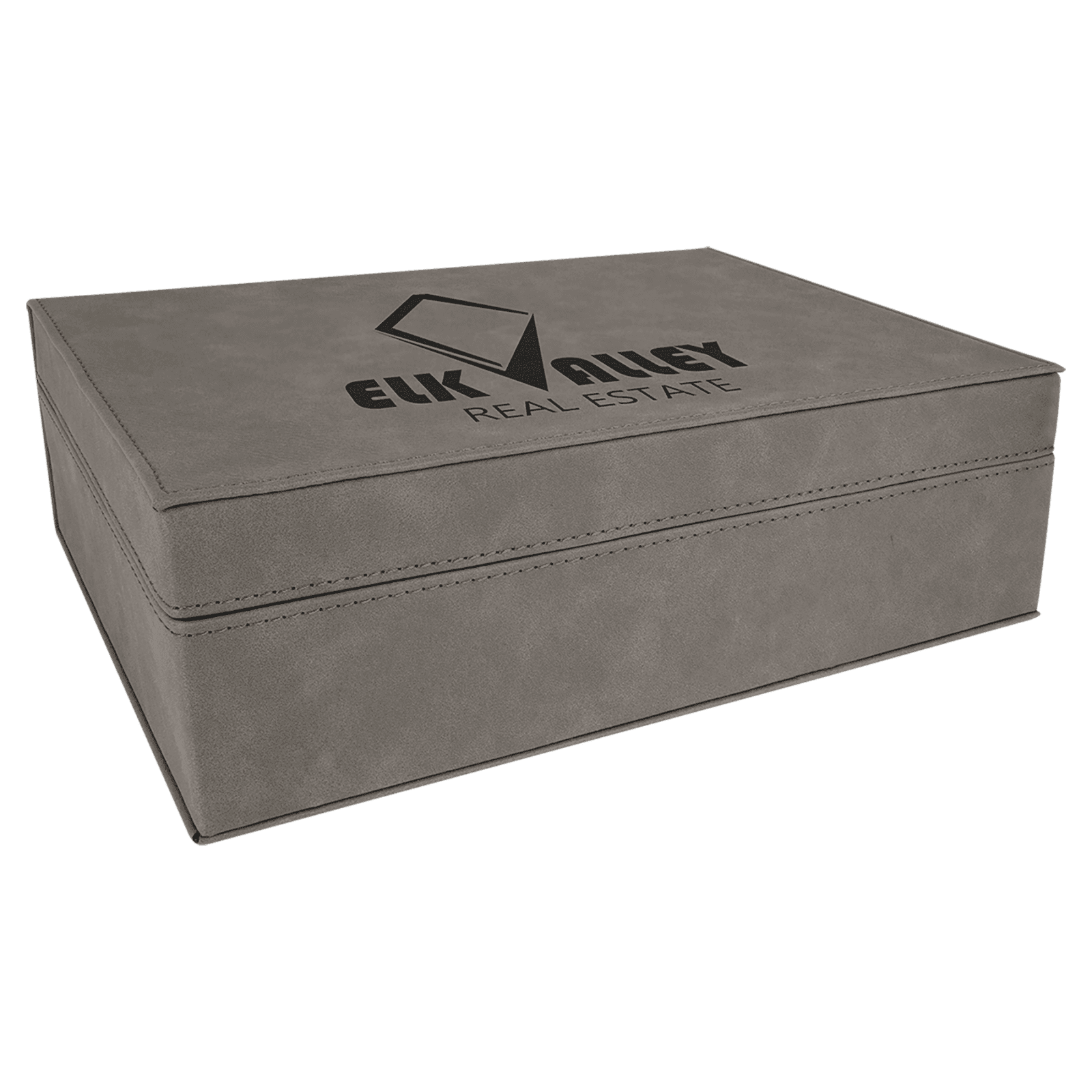 Gray Leatherette Gift Box