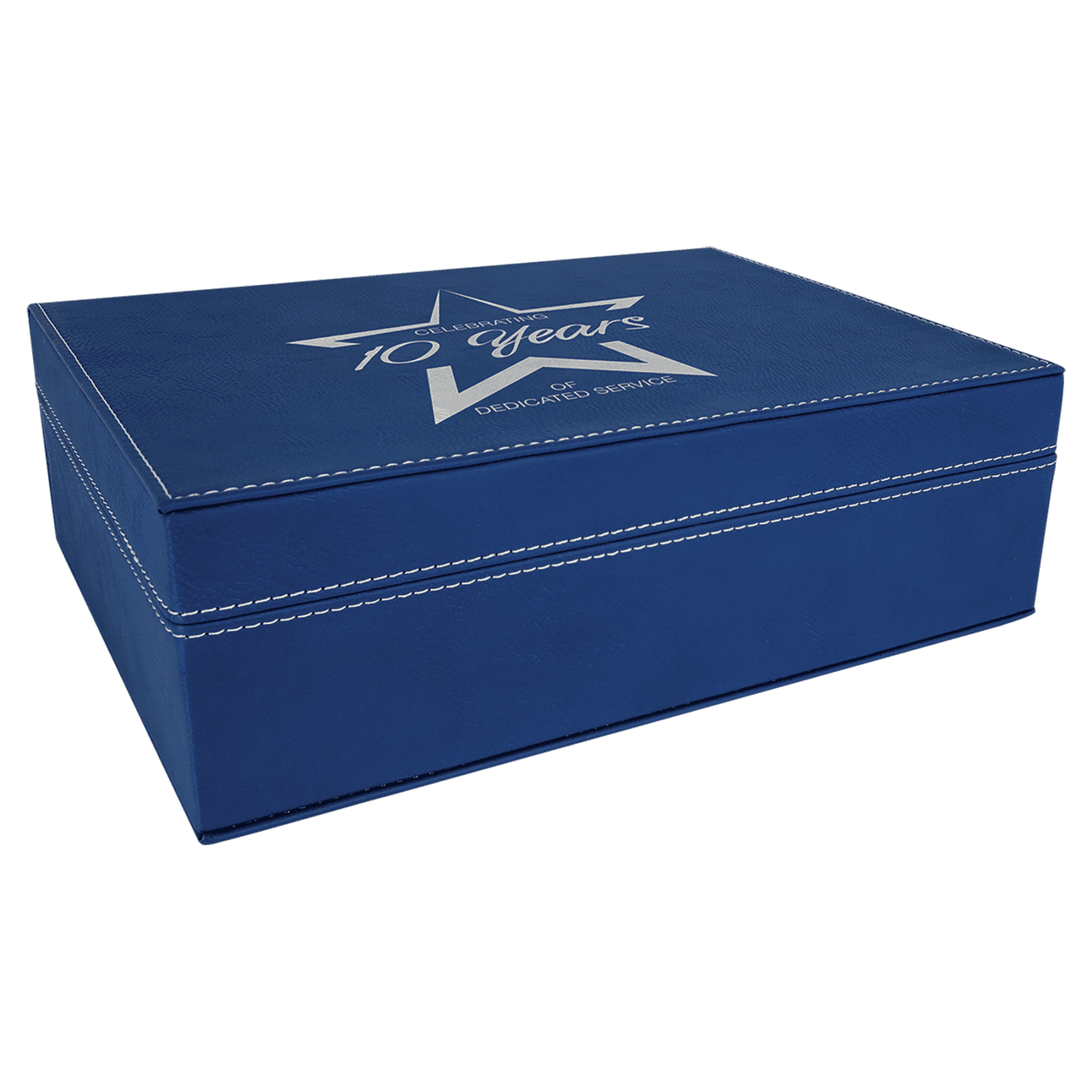 Blue/Silver Leatherette Gift Box