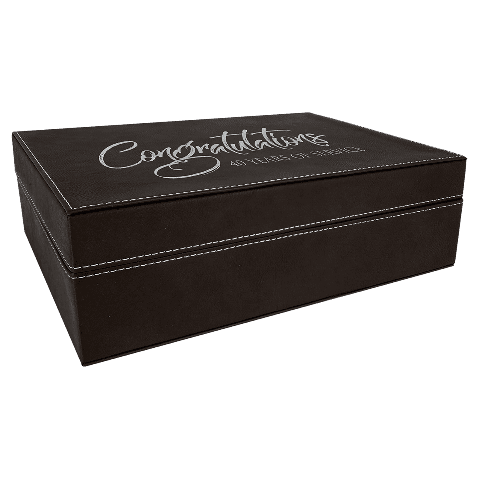 Black/Silver Leatherette Gift Box