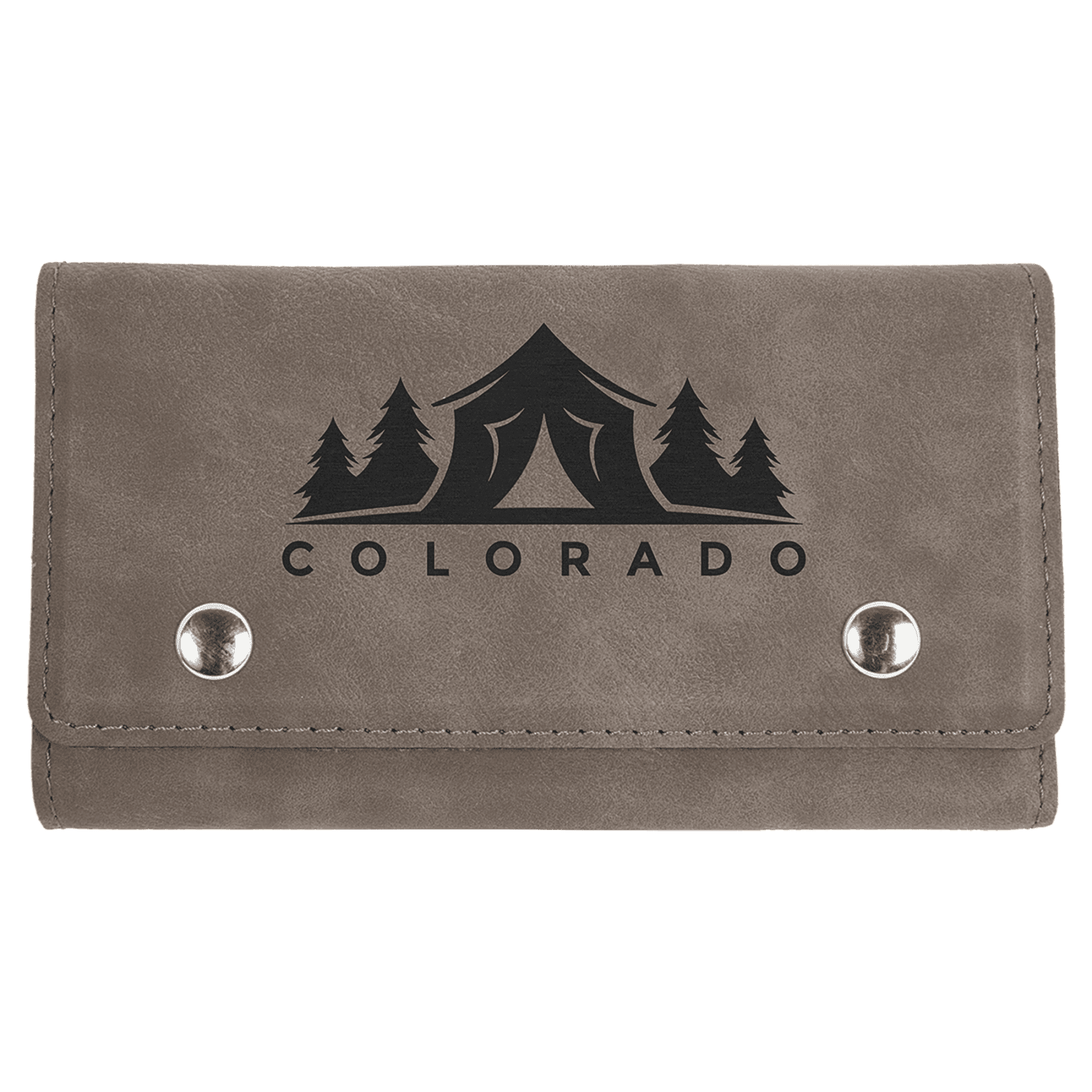 Gray Leatherette Card and Dice Set