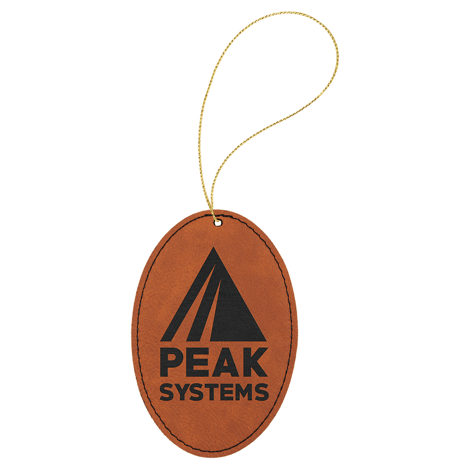 Rawhide Leatherette Oval Ornament