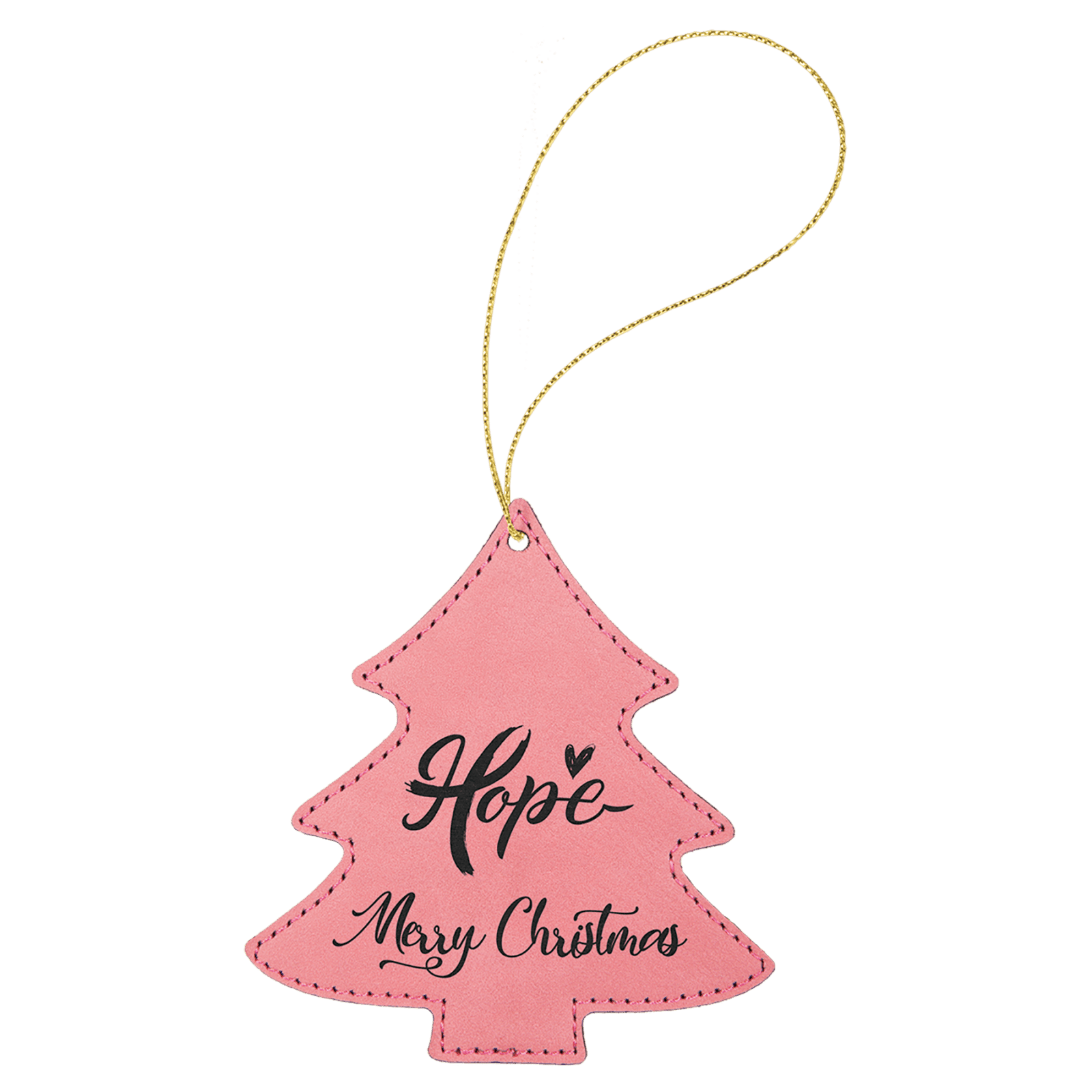 Pink Leatherette Tree Ornament