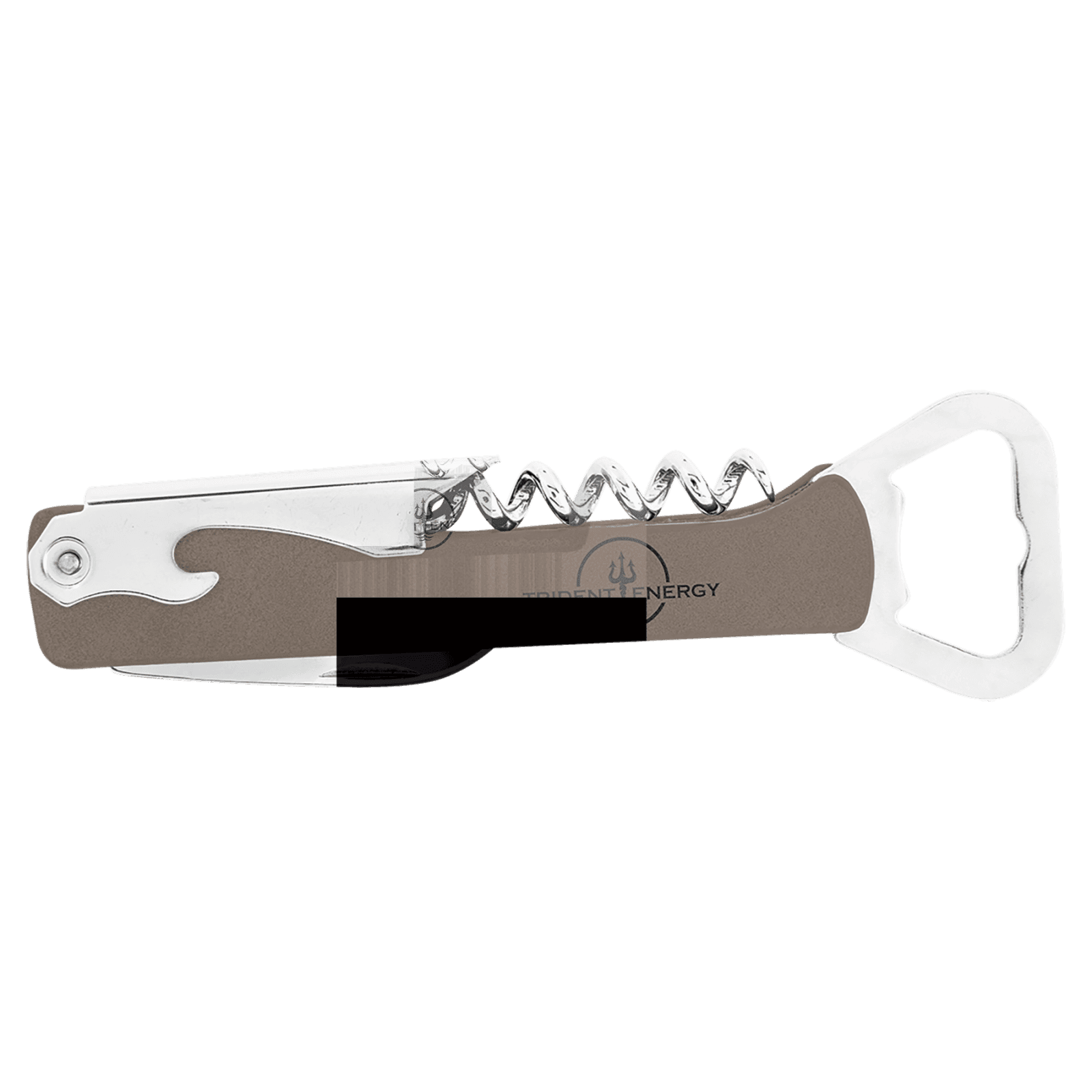 Gray Leatherette Wine Bottle Opener