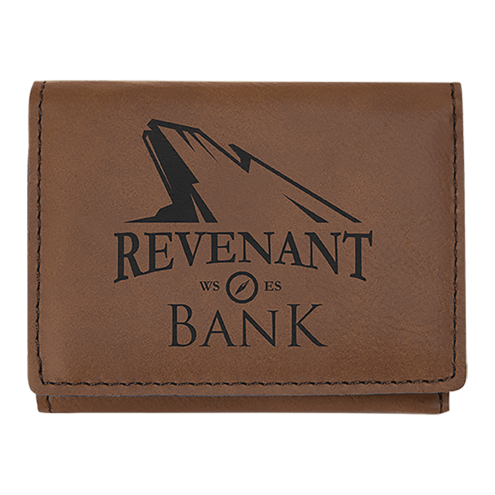 Dark Brown Leatherette Trifold Wallet