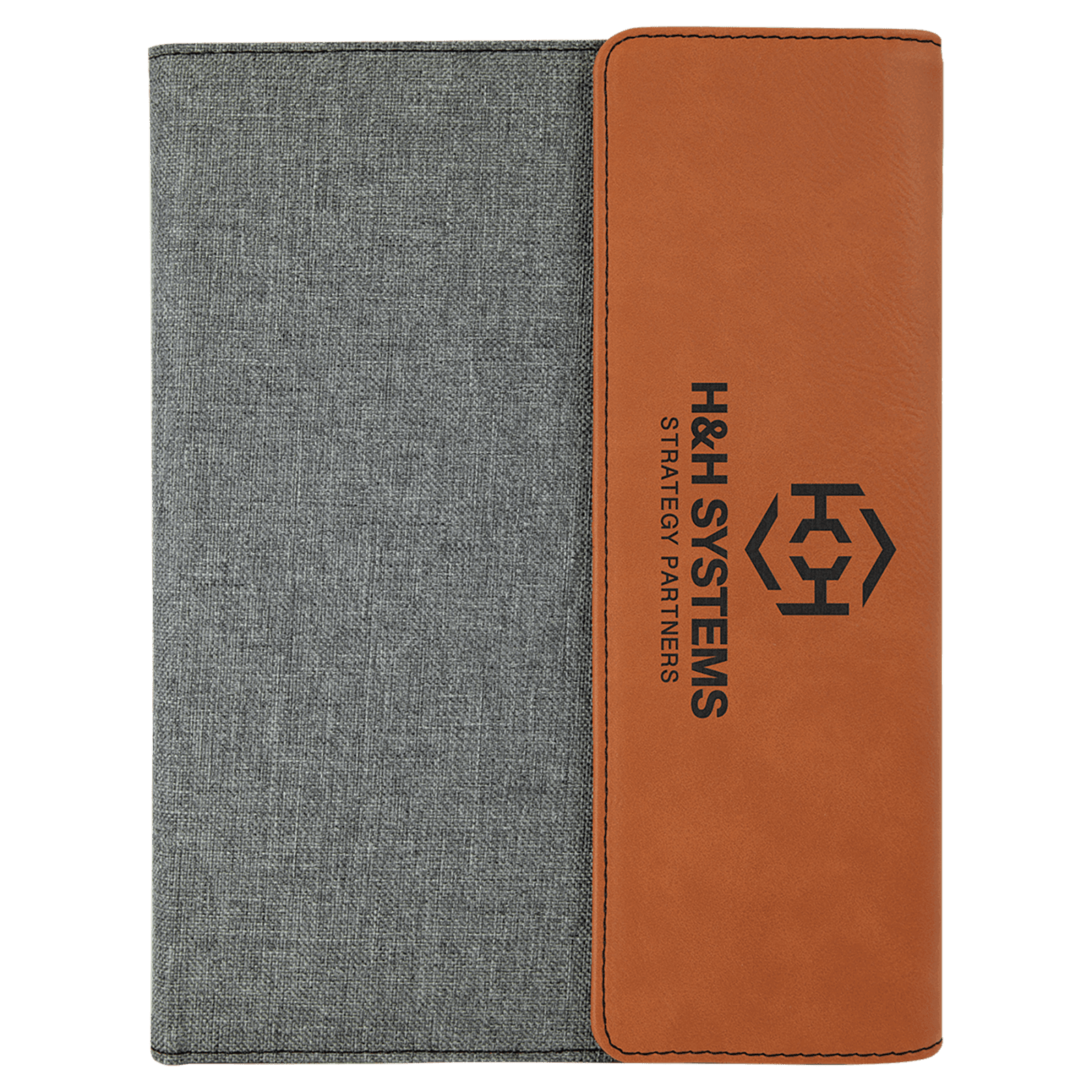 Rawhide with Gray Leatherette Canvas Portfolio