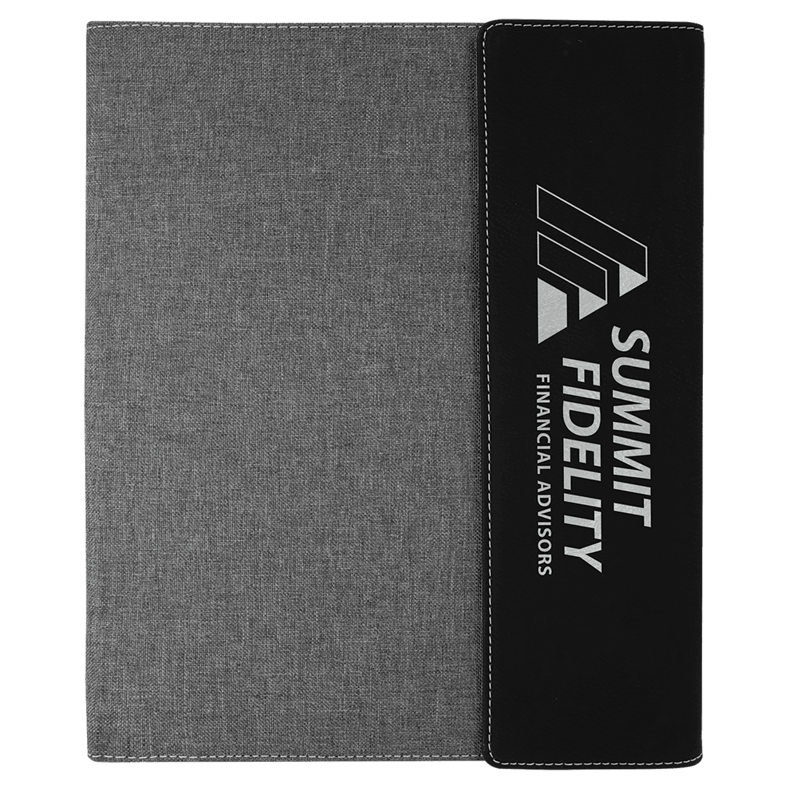 Black with Gray Leatherette Canvas Portfolio