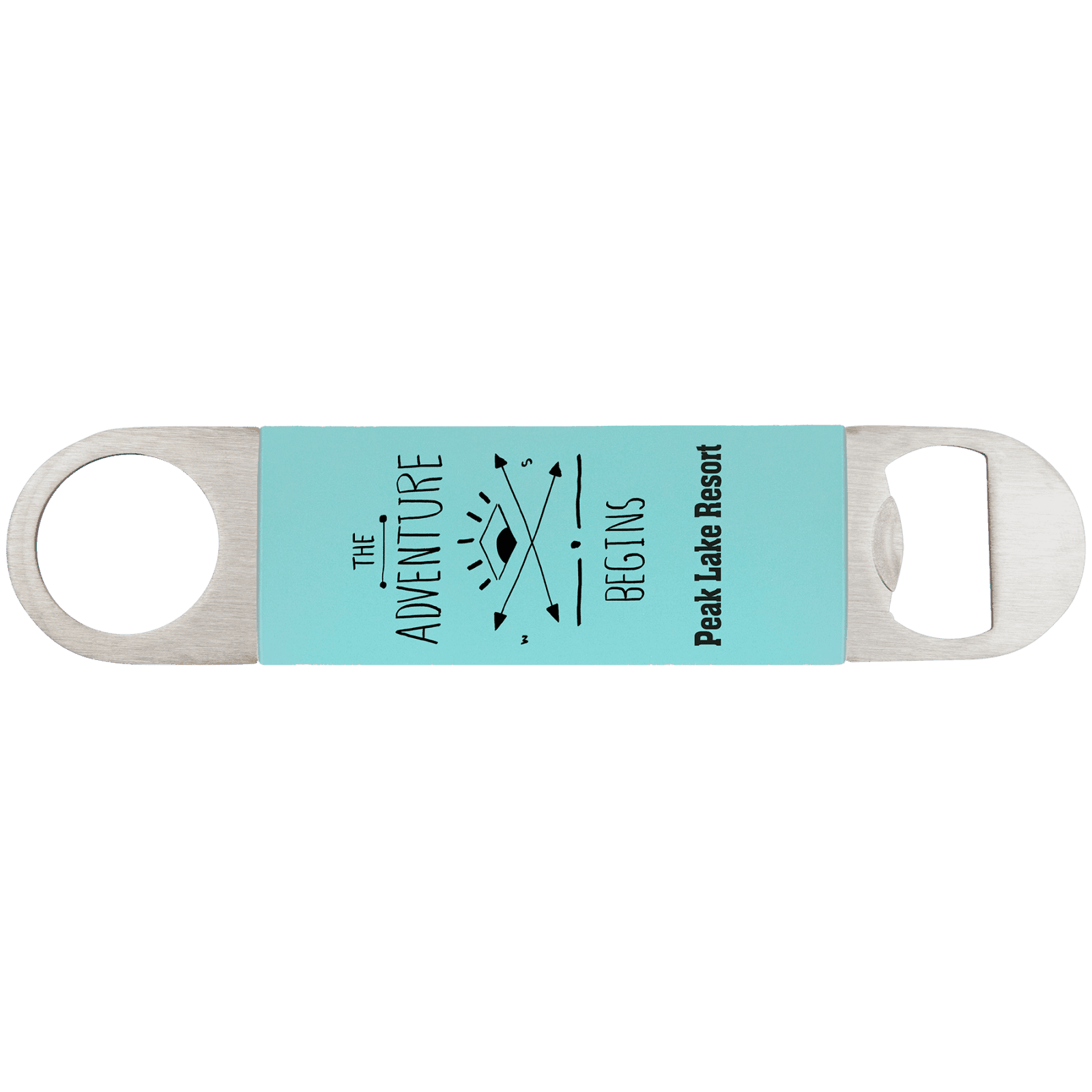 Teal/Black Bottle Opener with Silicone Sleeve