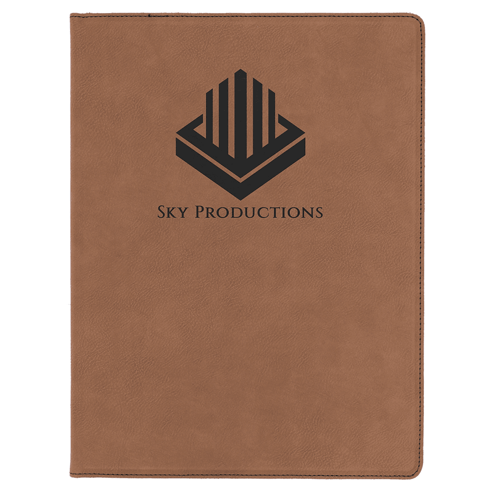 Dark Brown Leatherette Portfolio with Notepad