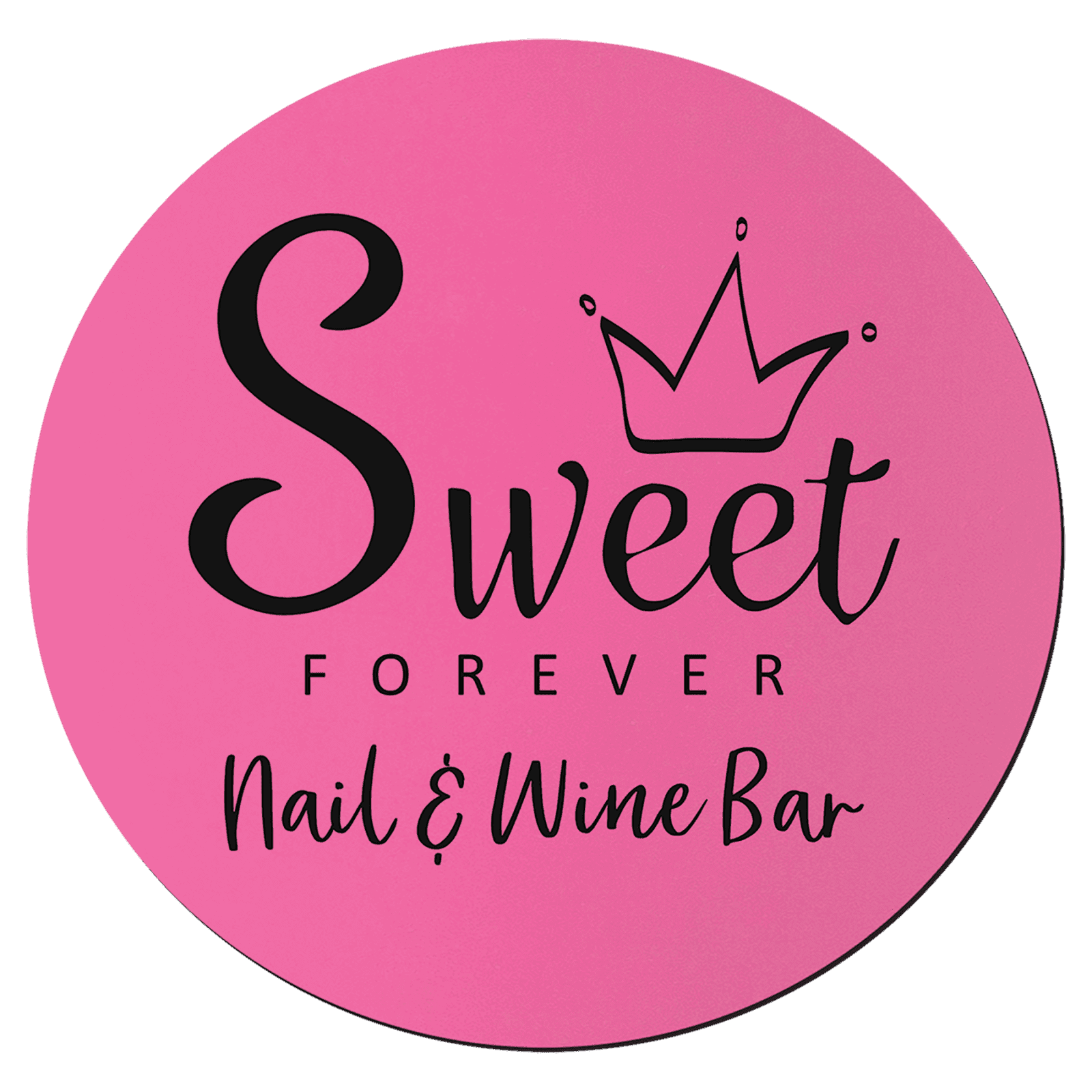 Round Pink/Black Silicone Coaster