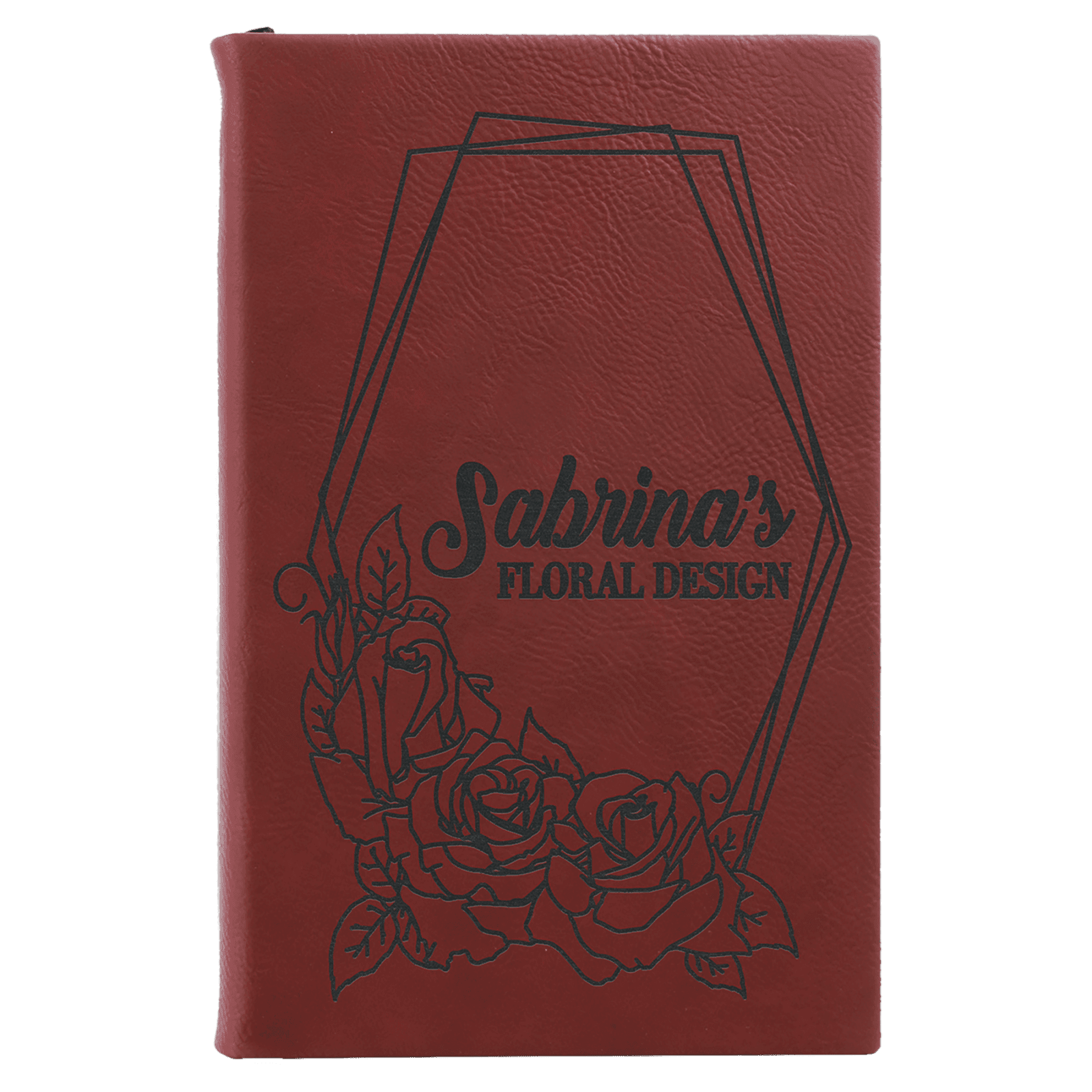 Rose Leatherette Sketch Book with White Unlined Paper