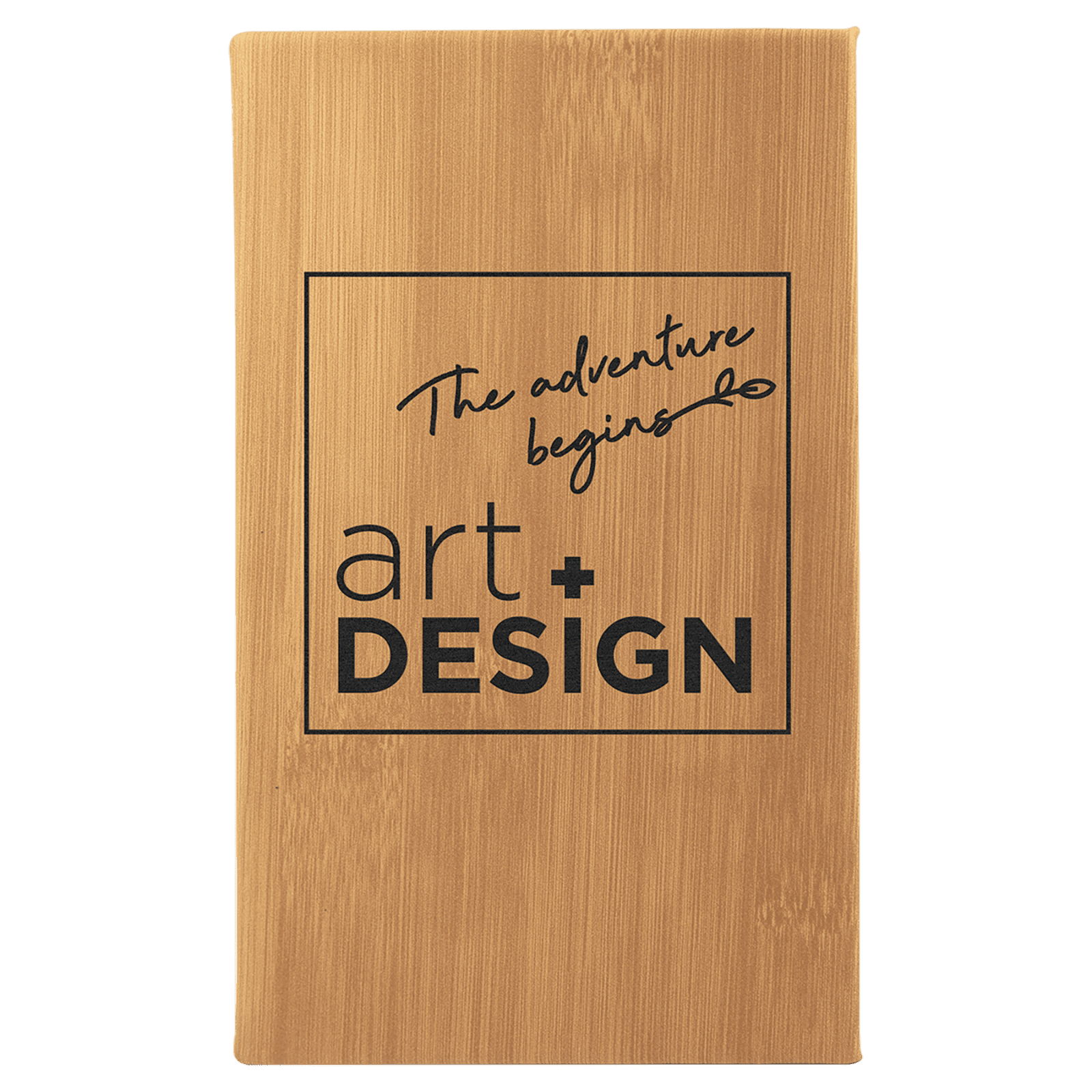 Bamboo Leatherette Sketch Book with White Unlined Paper
