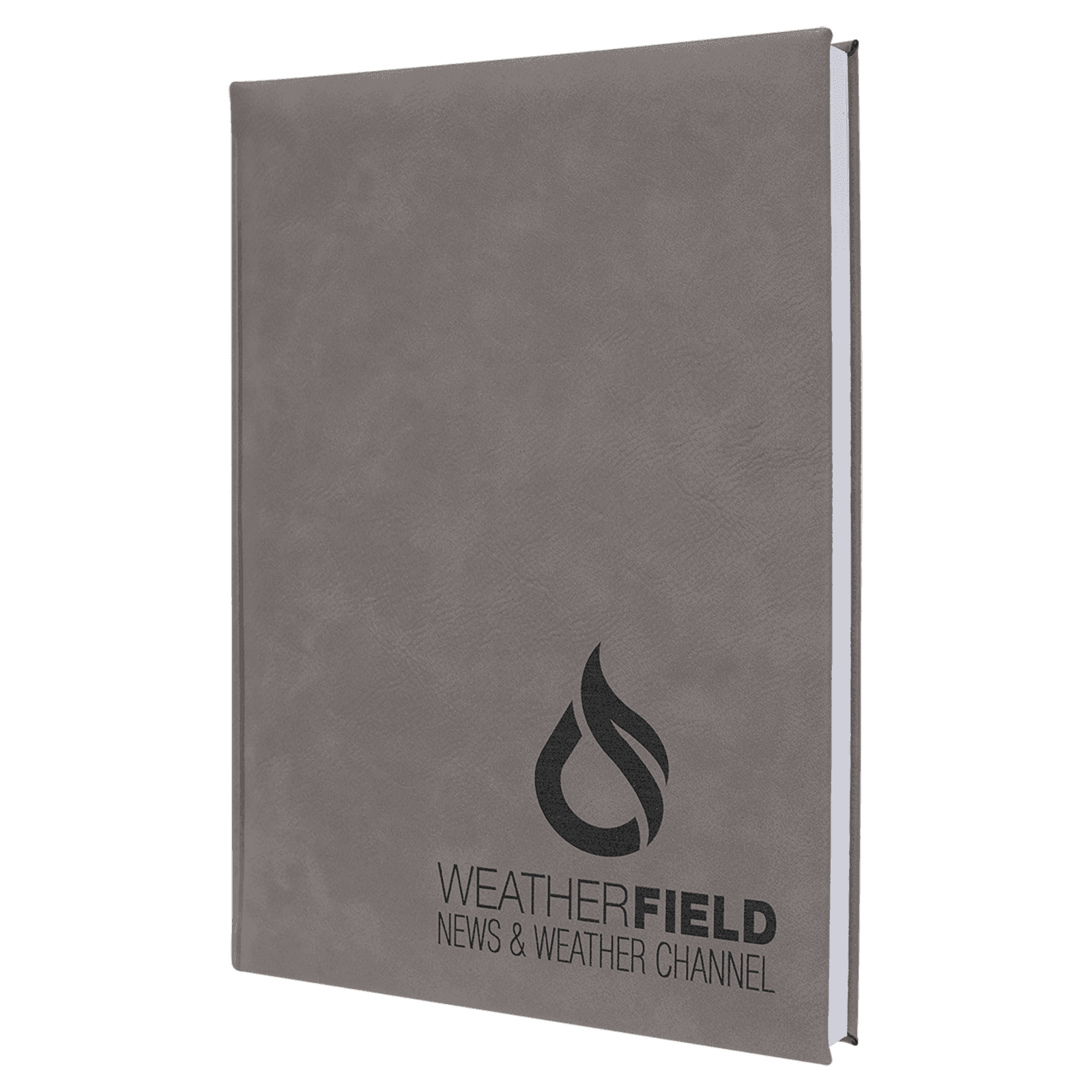 Gray Lasered Leatherette Journal with Lined Paper