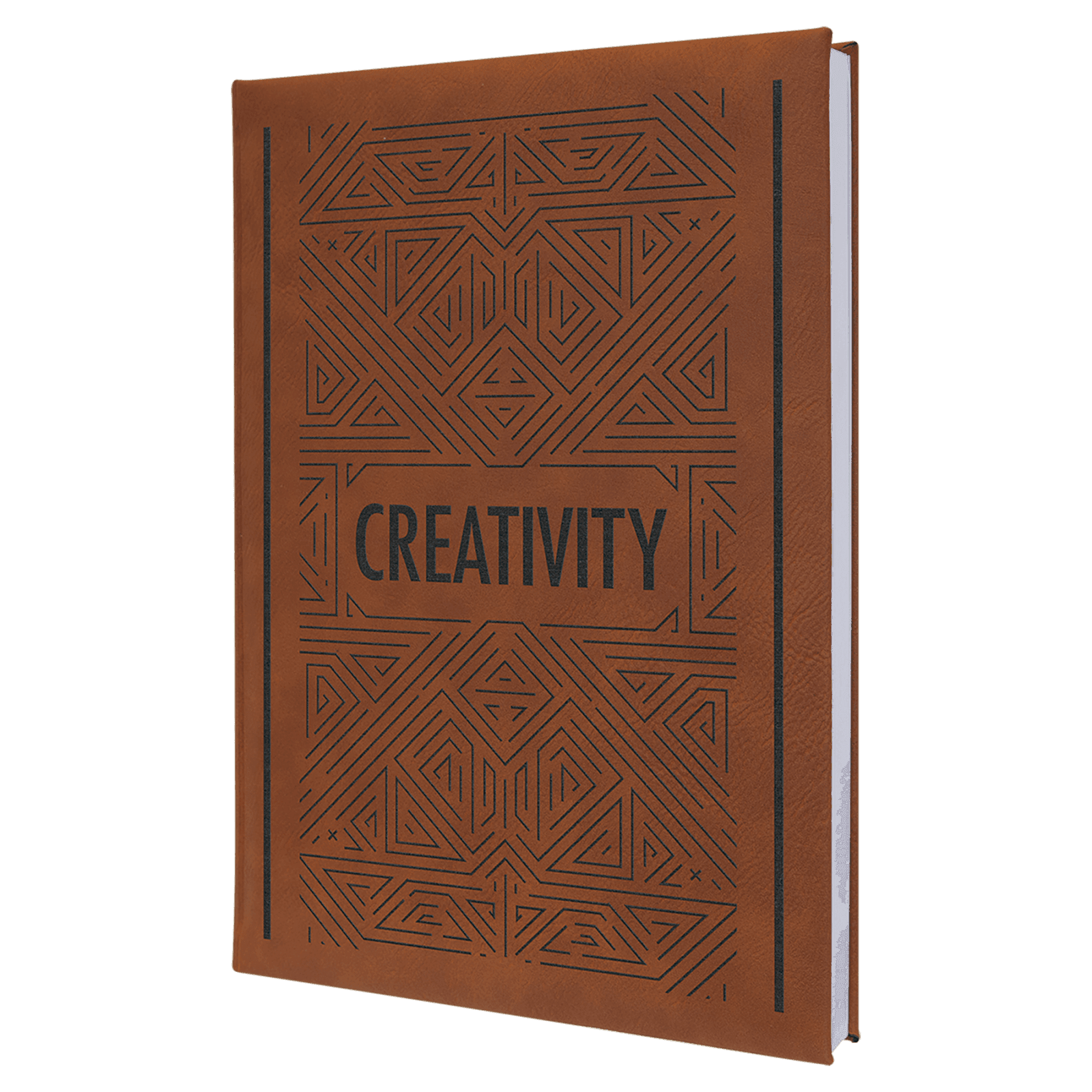 Rawhide Leatherette Sketch Book with White Unlined Paper