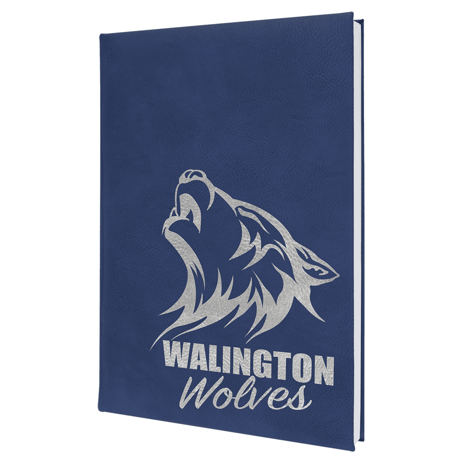 Blue/Silver Leatherette Sketch Book with White Unlined Paper