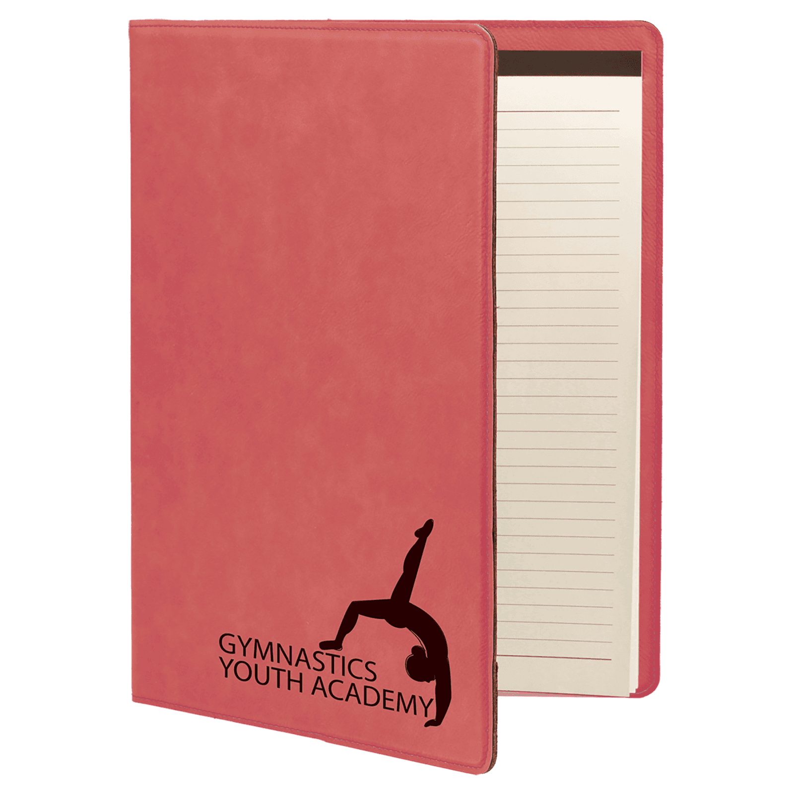 Pink Leatherette Portfolio with Notepad