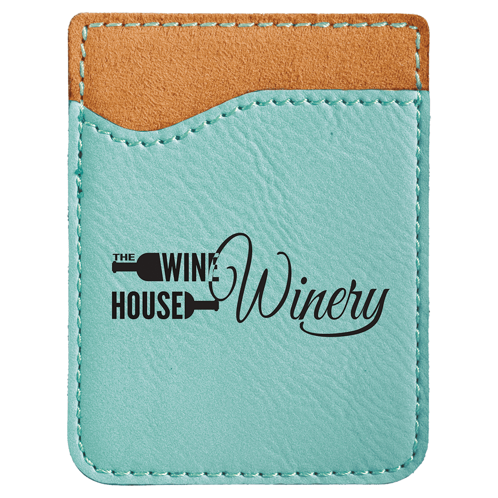 Teal Leatherette Phone Wallet