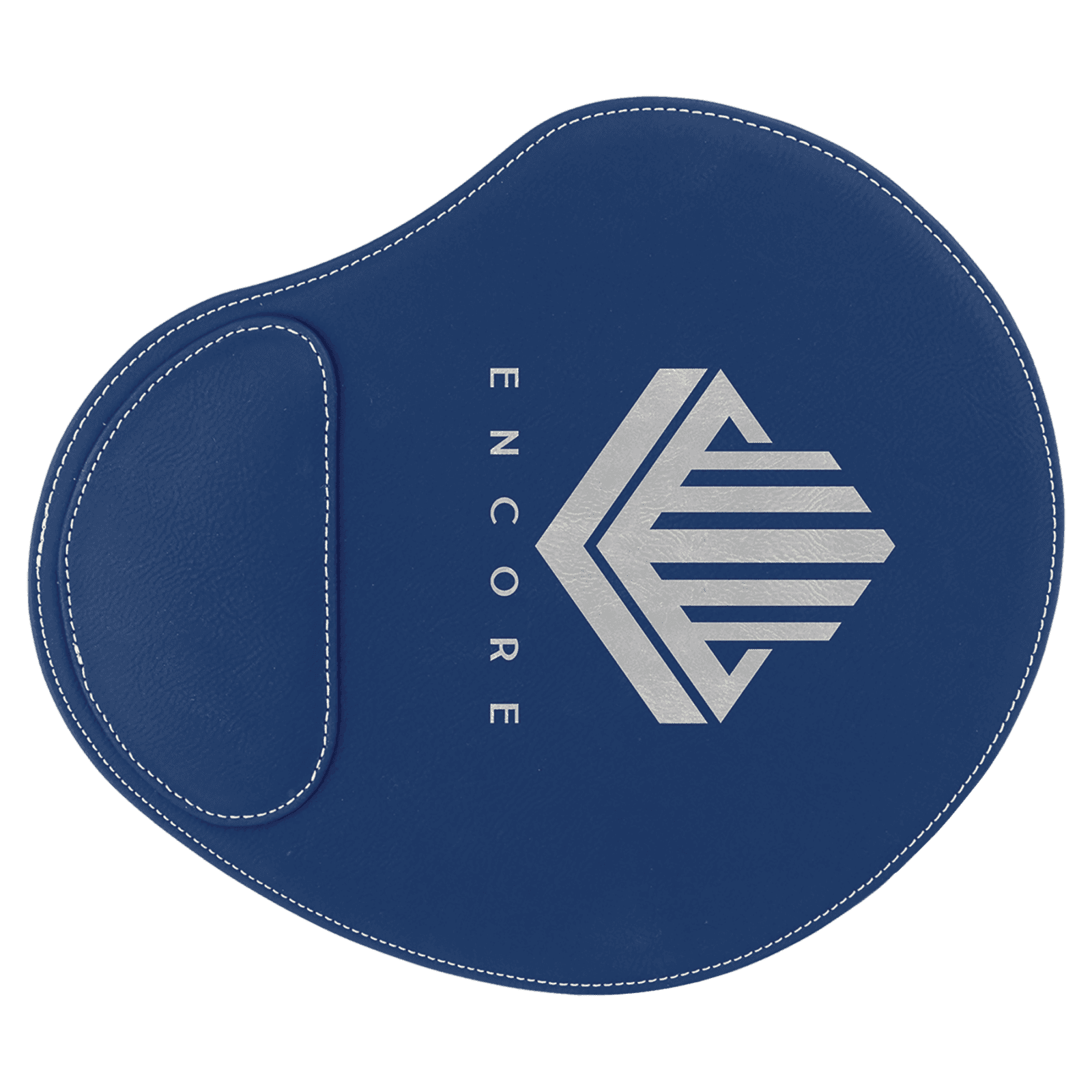 Blue Silver Laserable Leatherette Mouse Pad