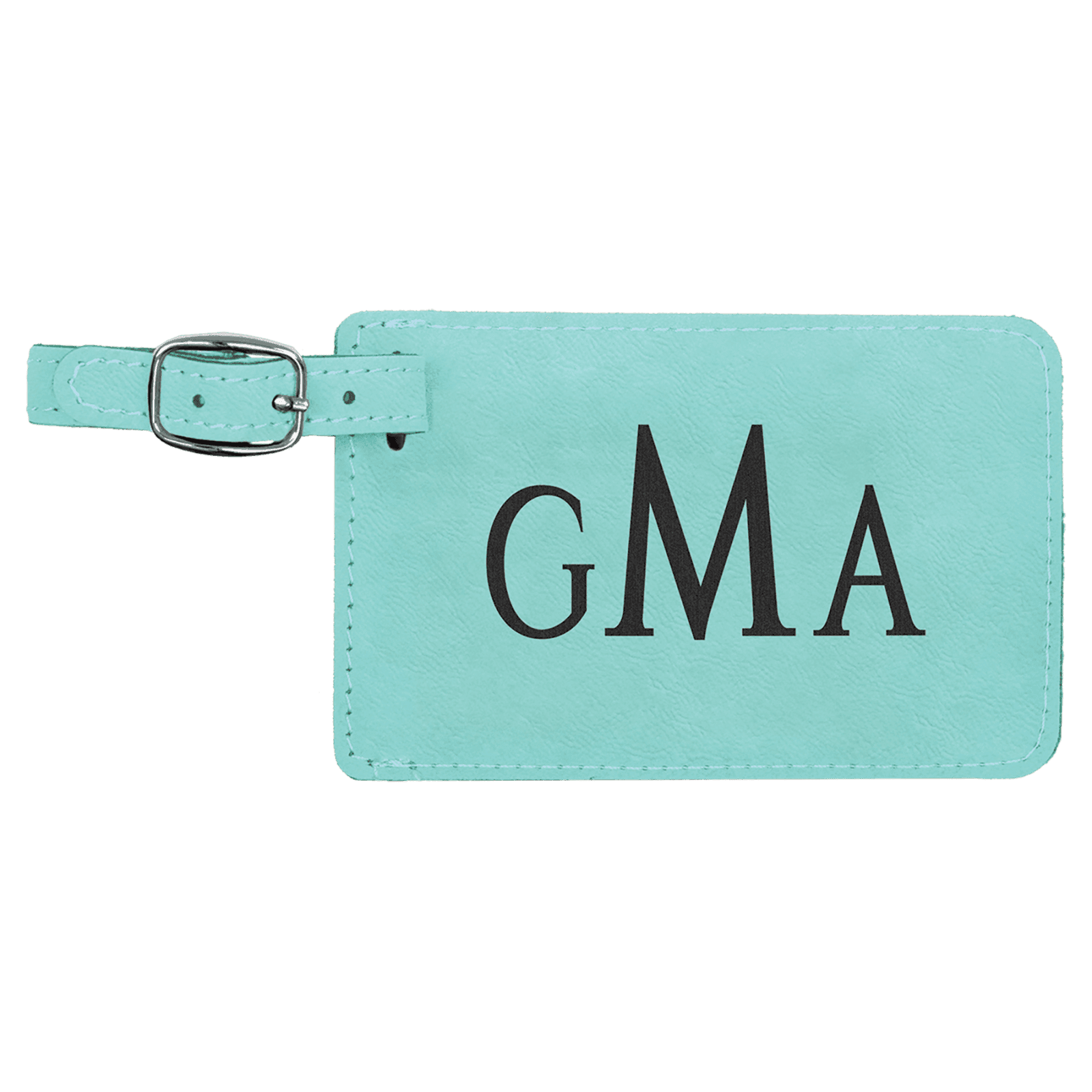 Teal Leatherette Luggage Tag