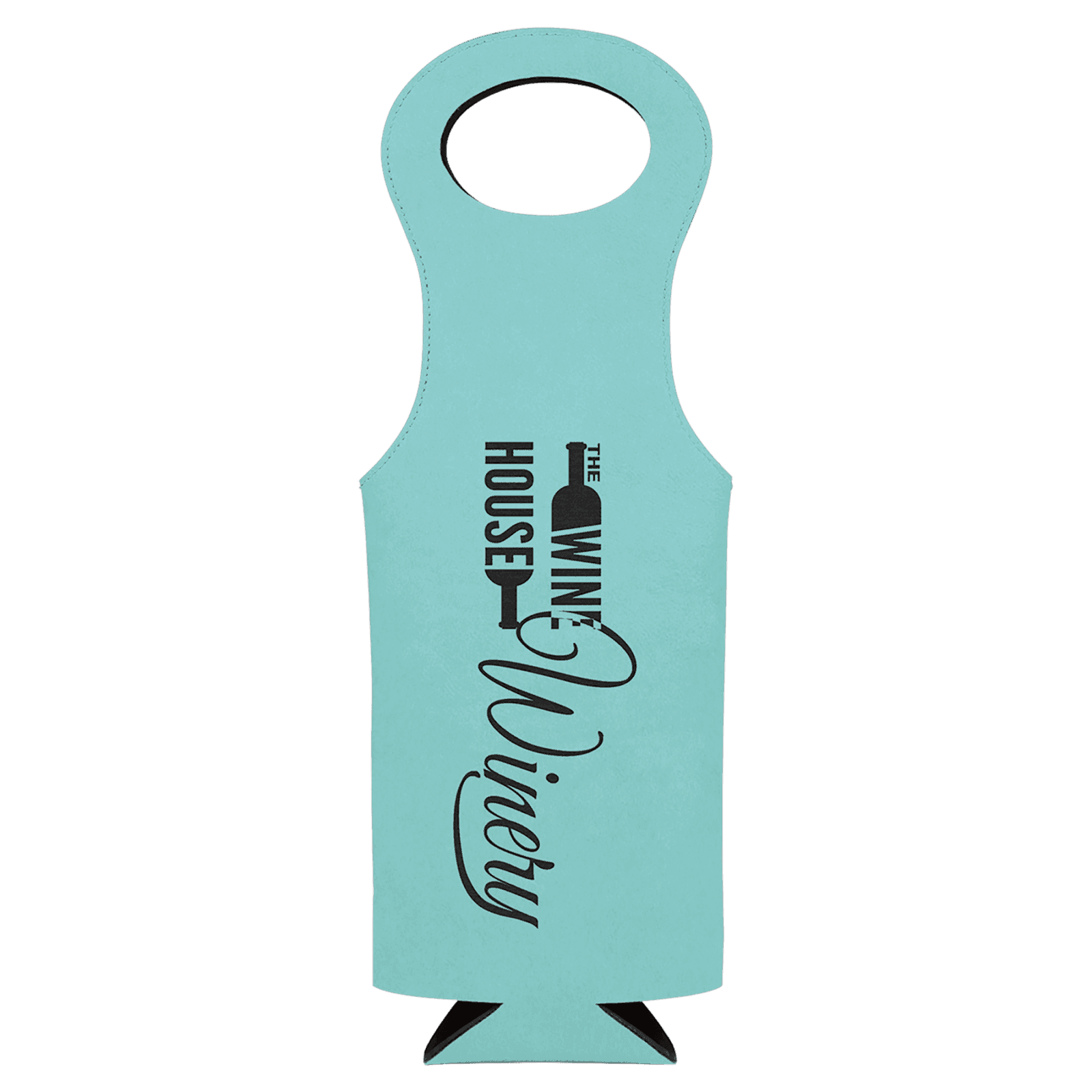 Teal Leatherette Wine Bag
