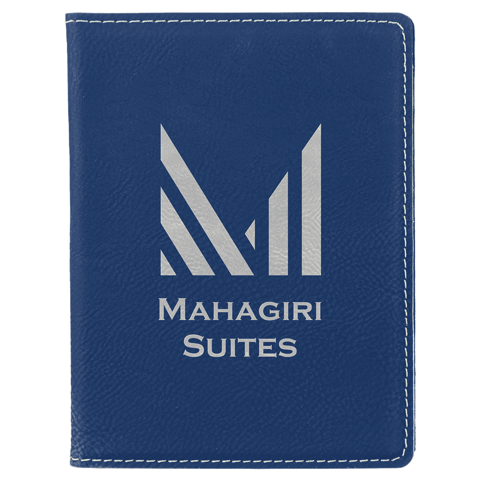 Blue/Silver Leatherette Passport Holder