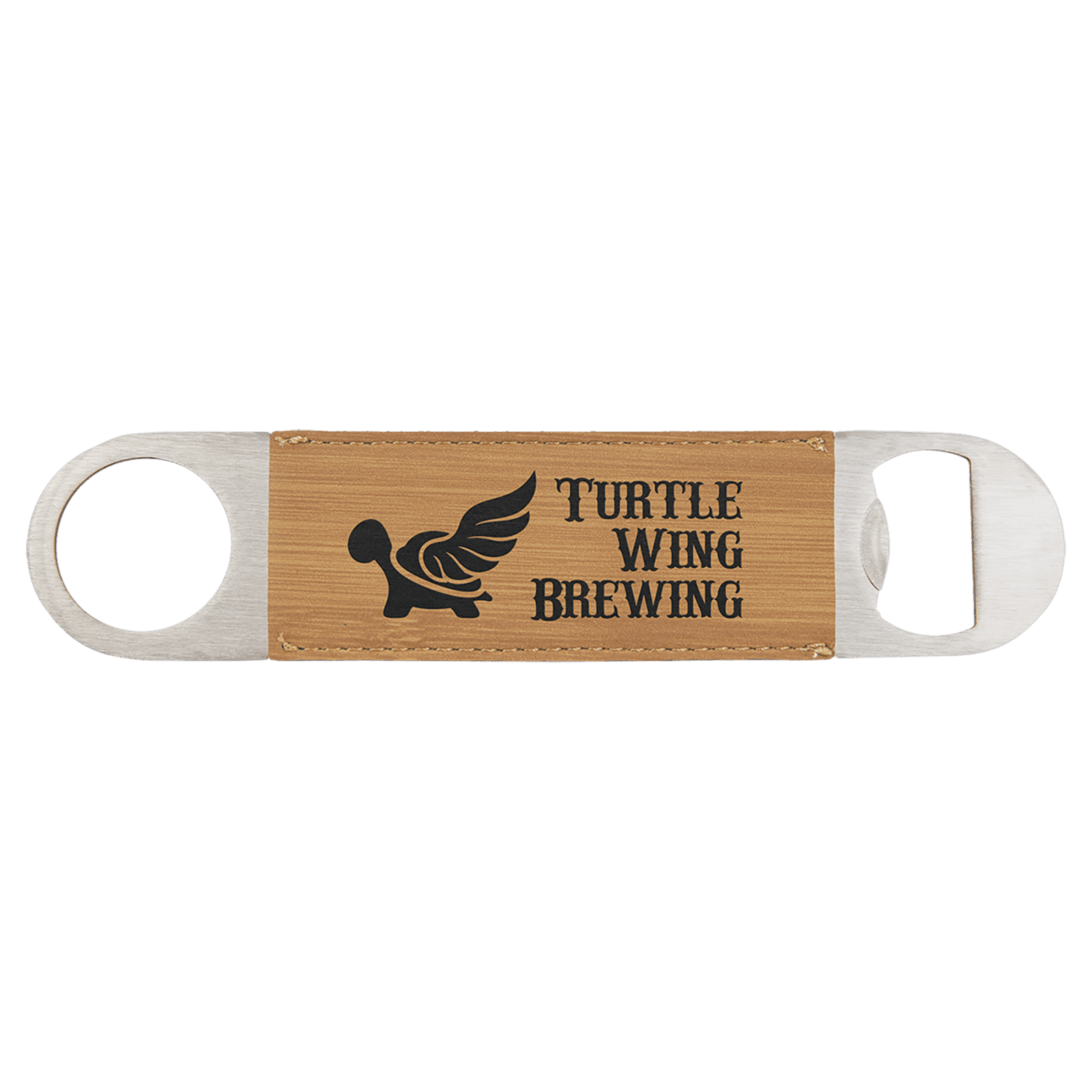 Bamboo Leatherette Bottle Opener