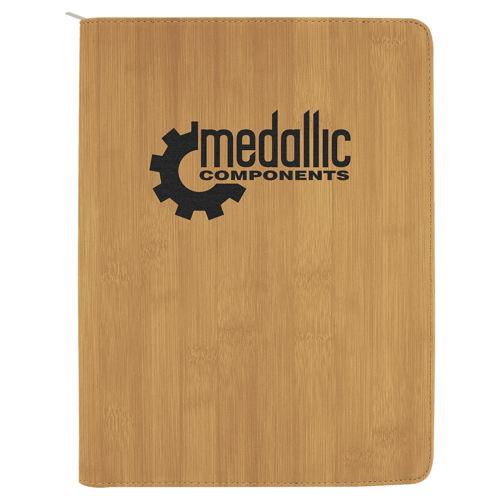 Bamboo Leatherette Portfolio with Zipper