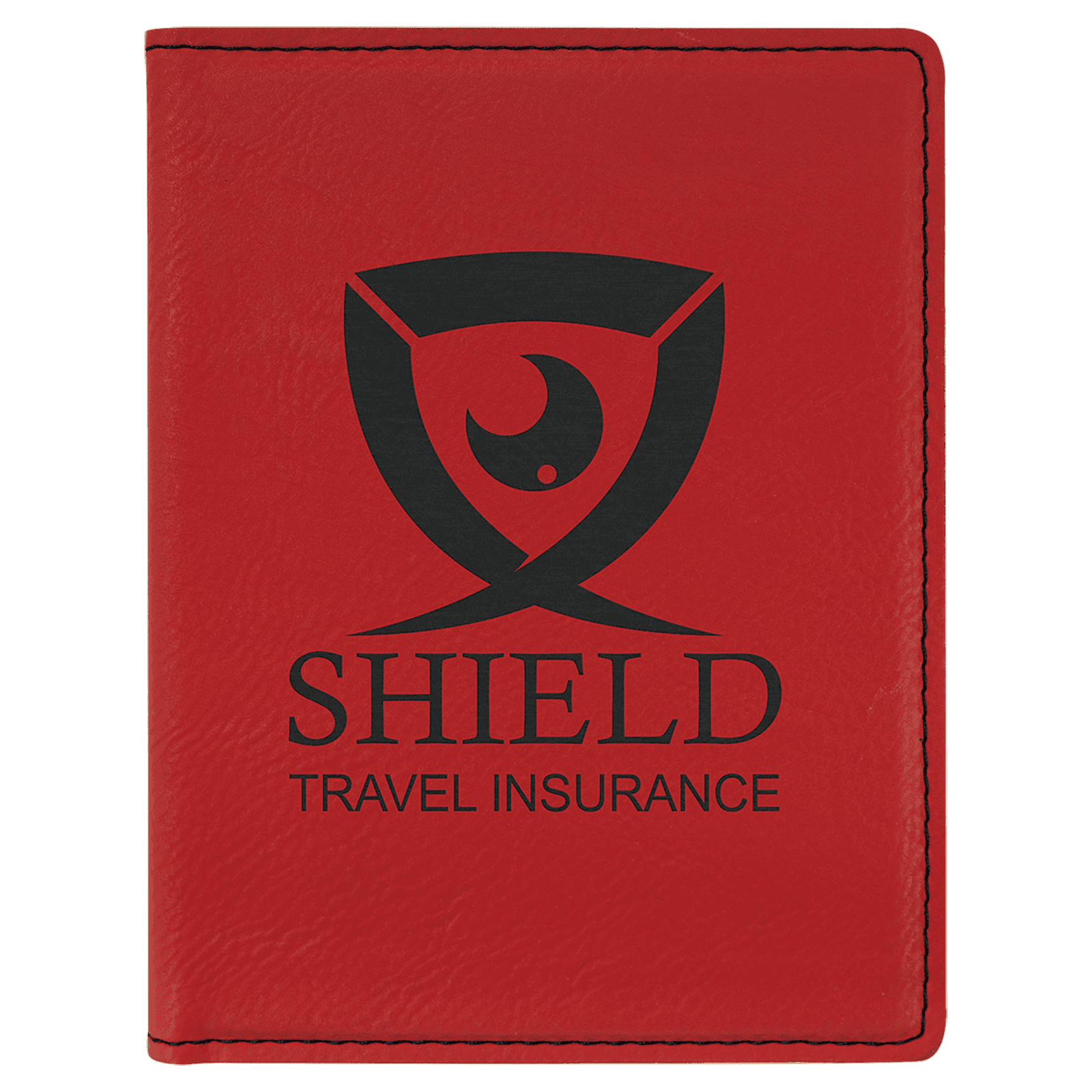 Red Laserable Leatherette Passport Holder