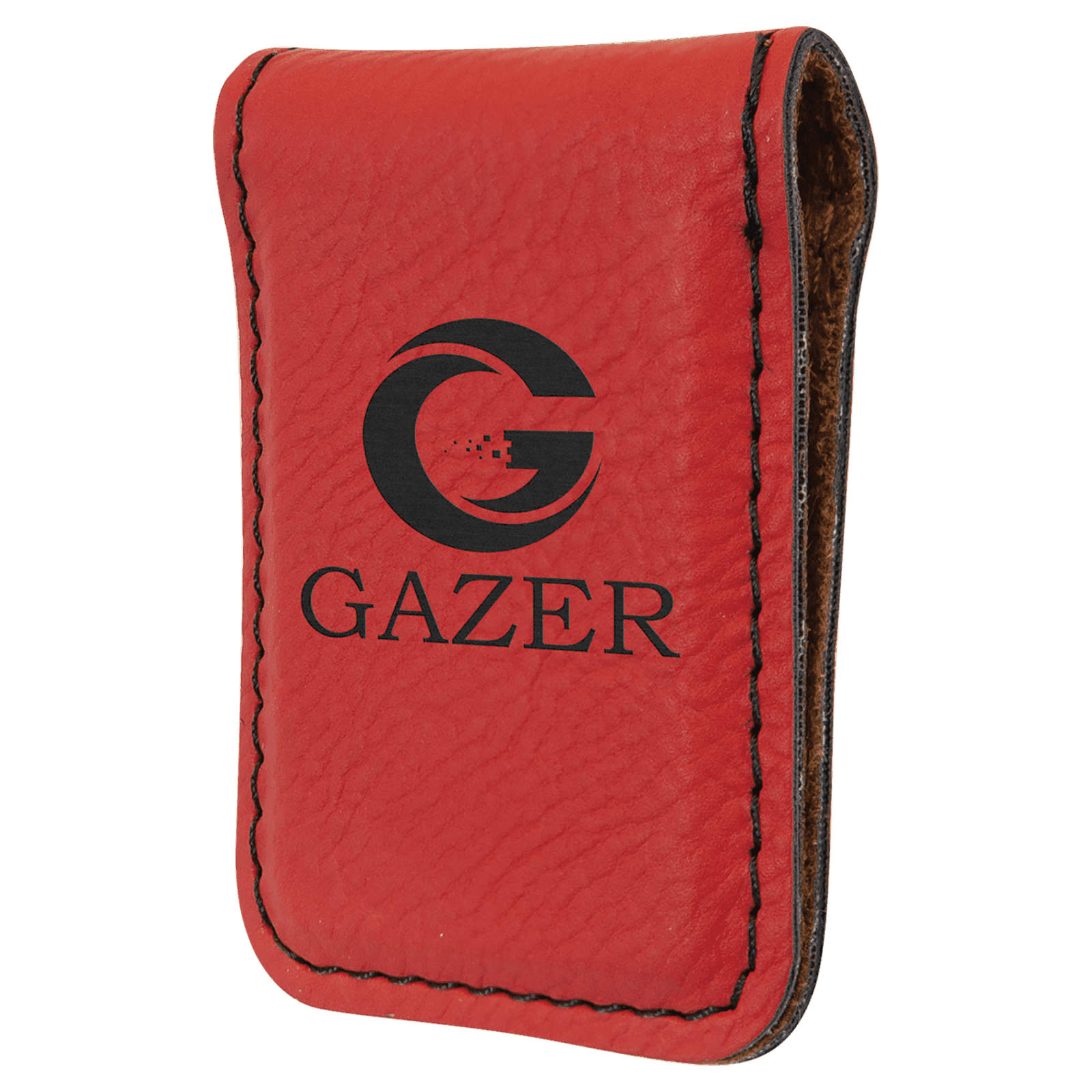 Red Leatherette Money Clip