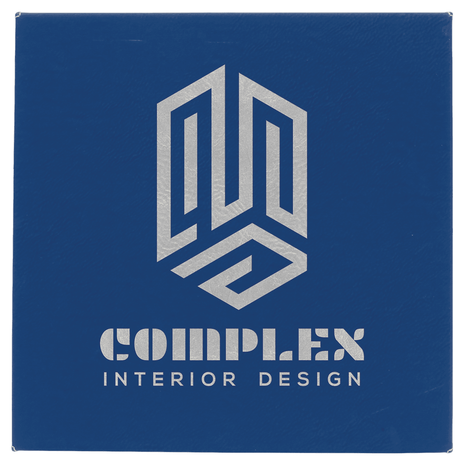 Blue/Silver Leatherette Wall Decor/Signage