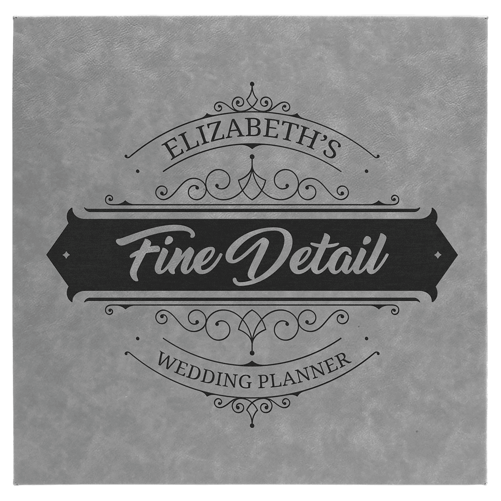 Gray Leatherette Wall Decor/Signage