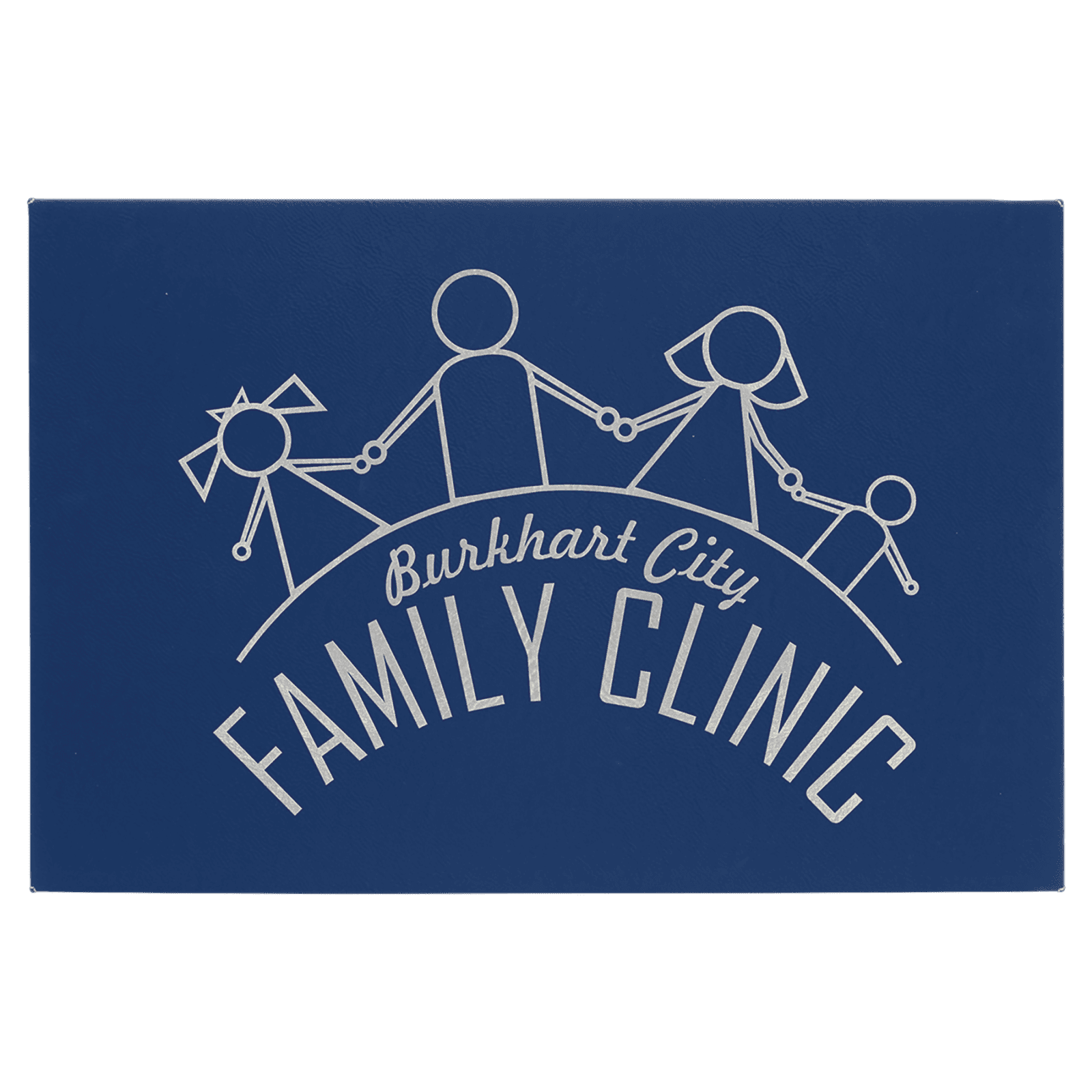 Blue/Silver Leatherette Wall Decor/Signage