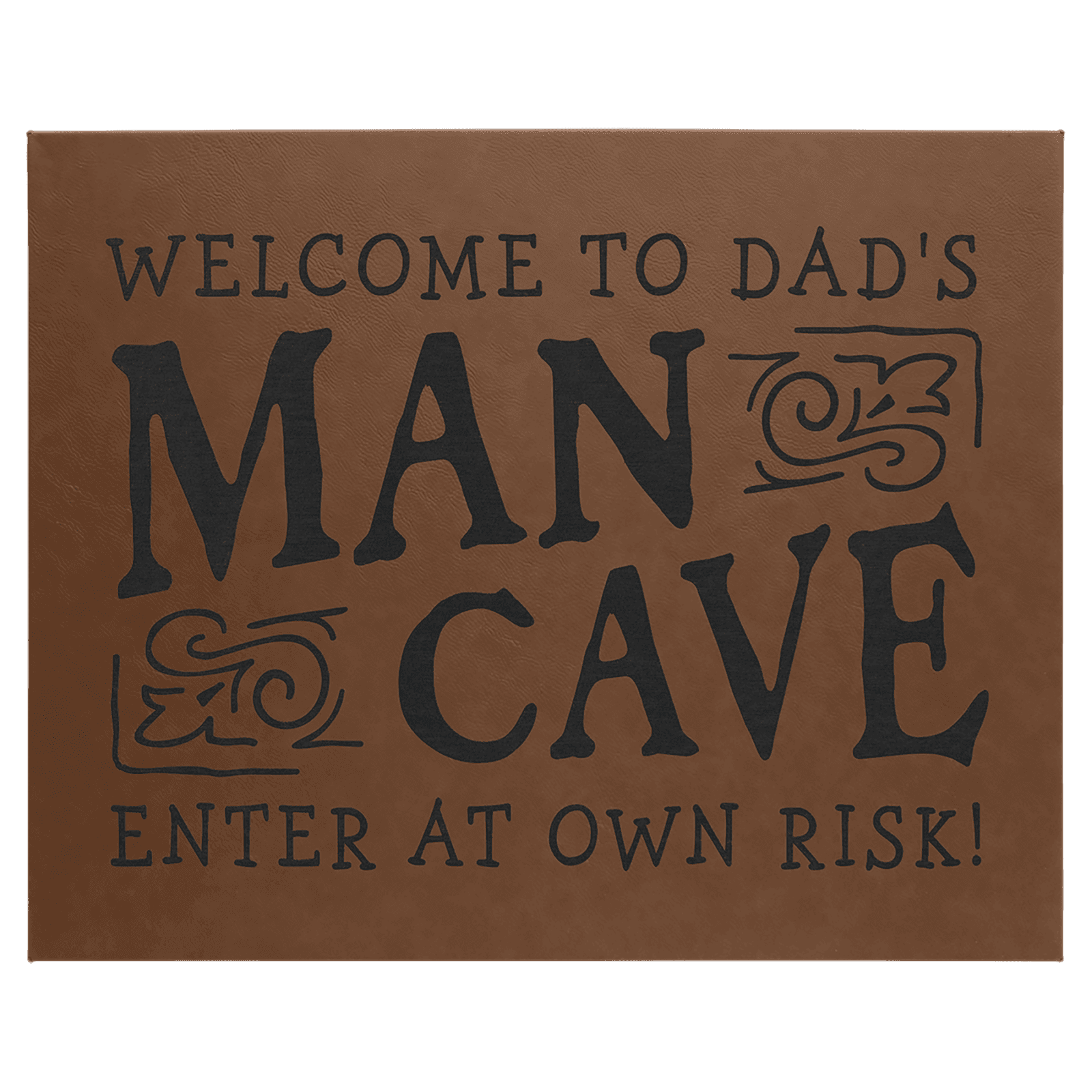 Dark Brown Leatherette Wall Decor/Signage
