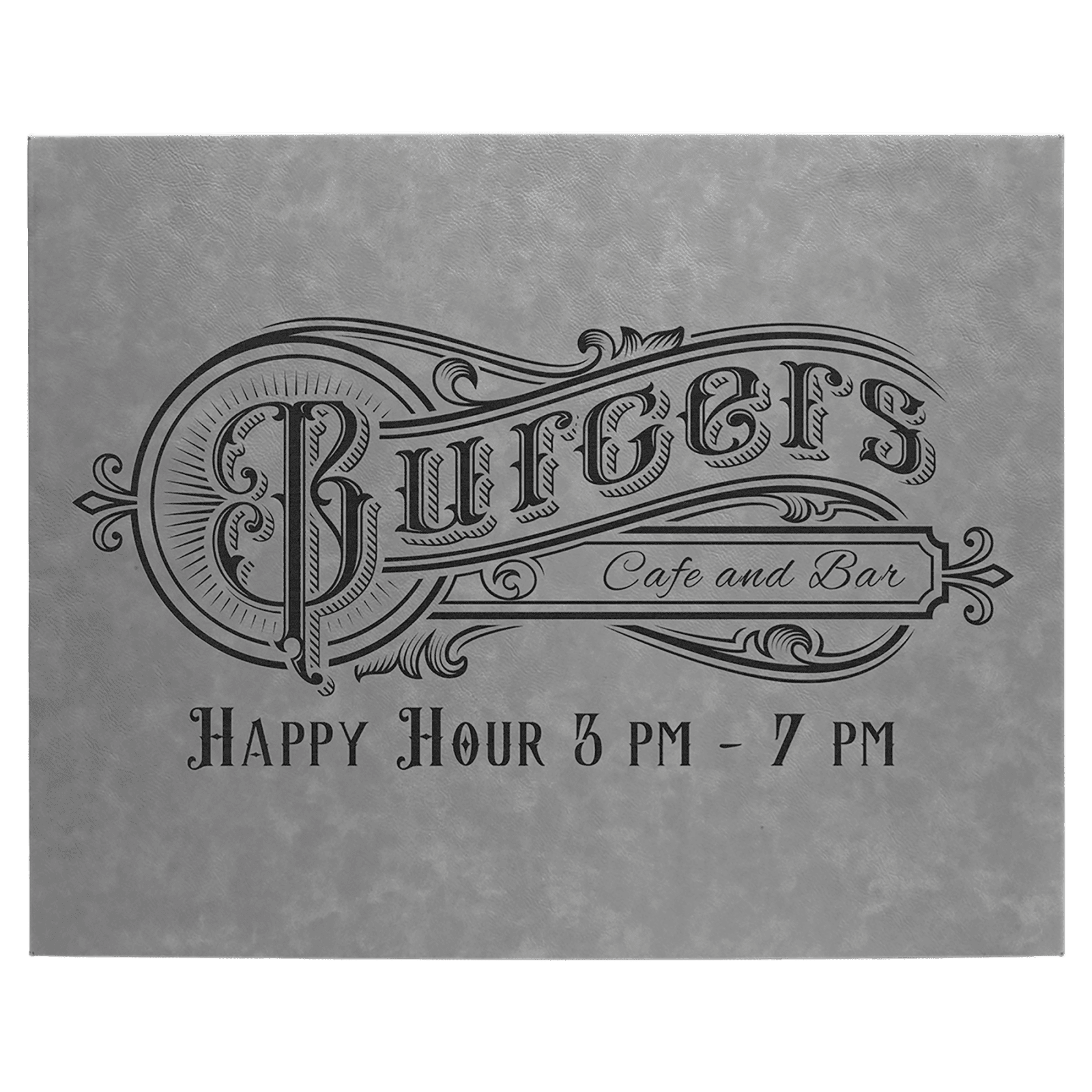 Gray Leatherette Wall Decor/Signage