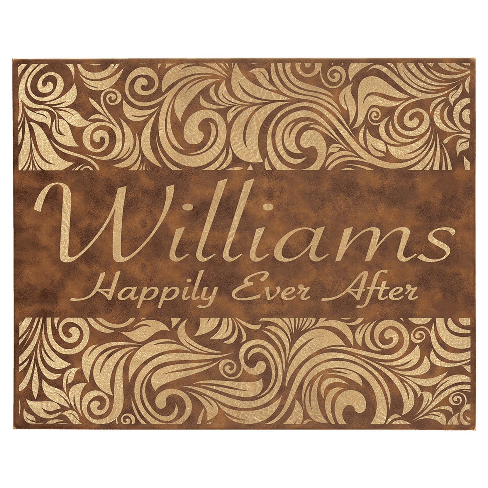 Rustic/Gold Leatherette Wall Decor/Signage