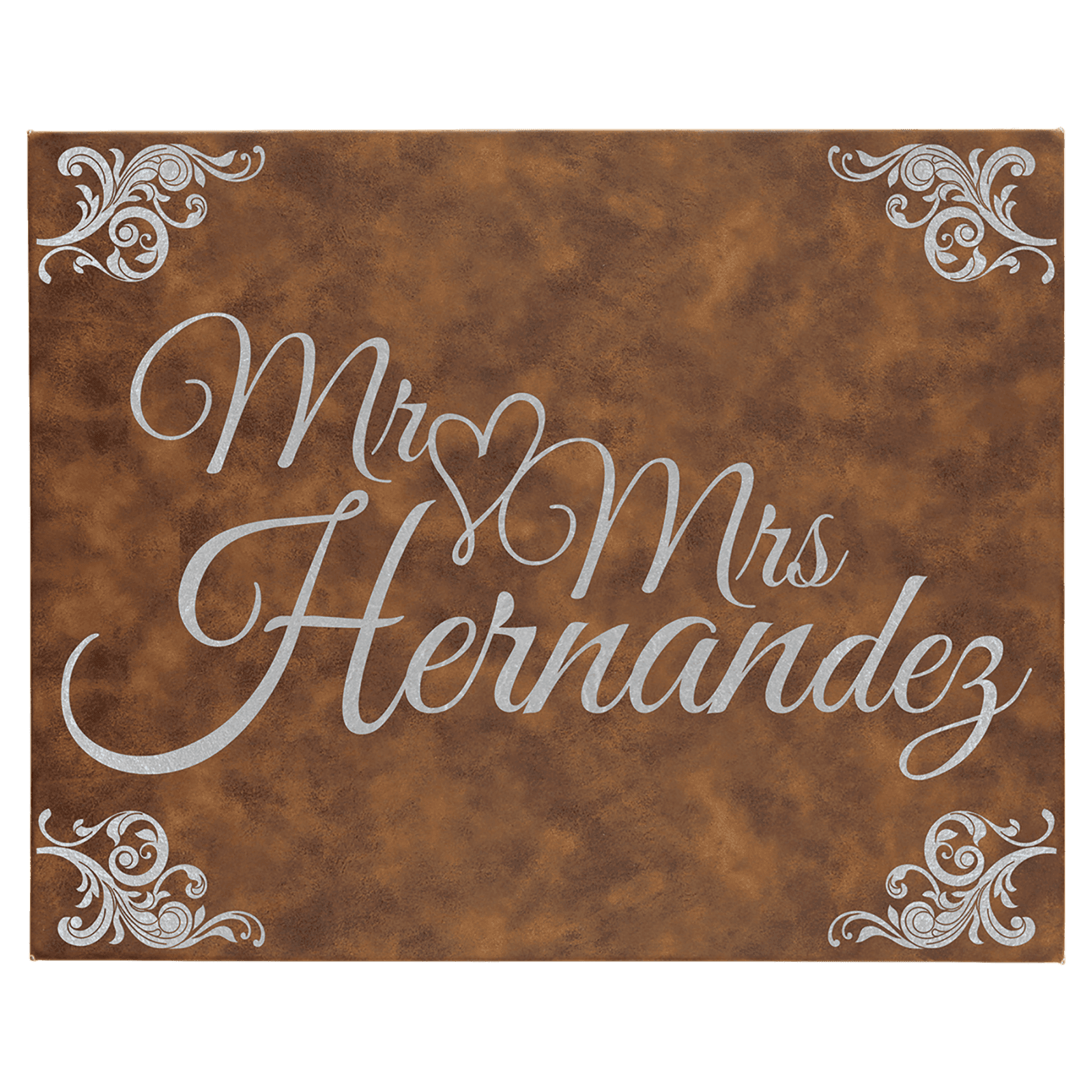 Rustic/Silver Leatherette Wall Decor/Signage